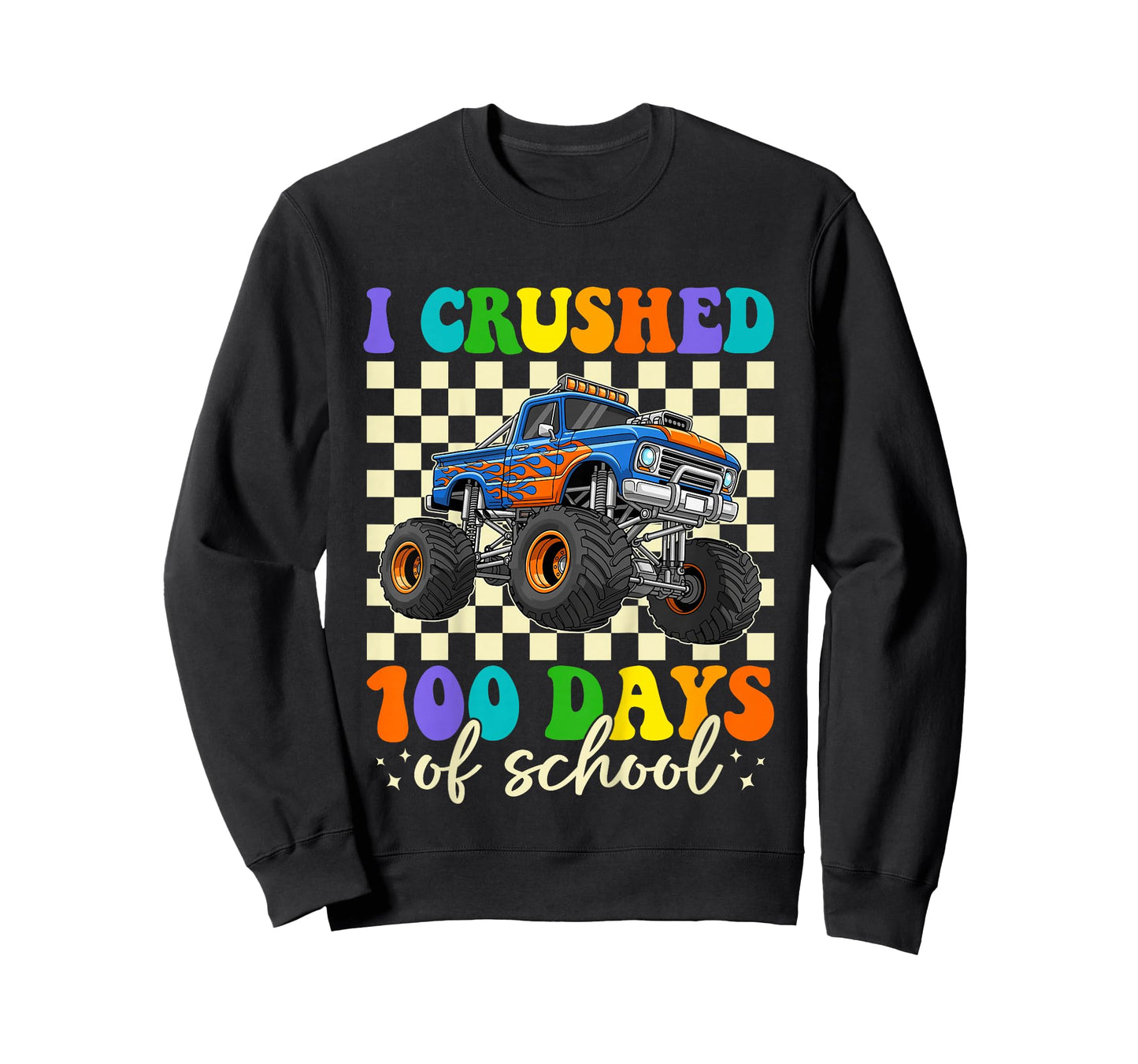 Kids 100 Days of School Monster Truck 100th Day of School Boys T-Shirt