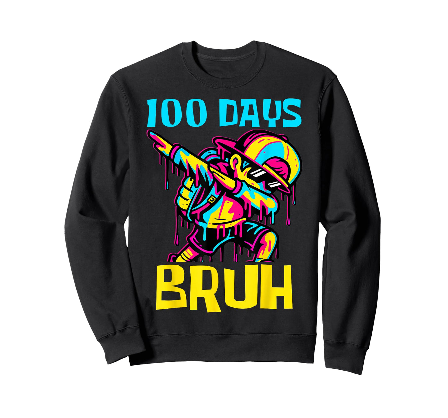 Dabbing 100 Days of School Drip Toddler Kids 100th Day Boys T-Shirt