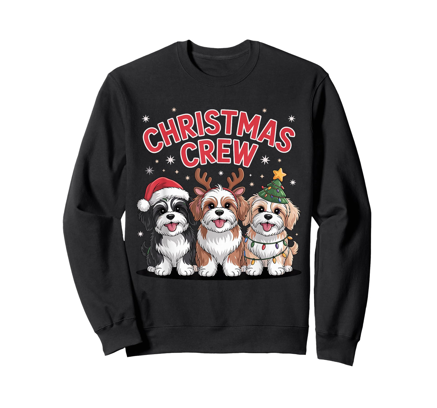 Christmas Crew Xmas Puppy Dog Breed Funny Christmas Havanese T-Shirt