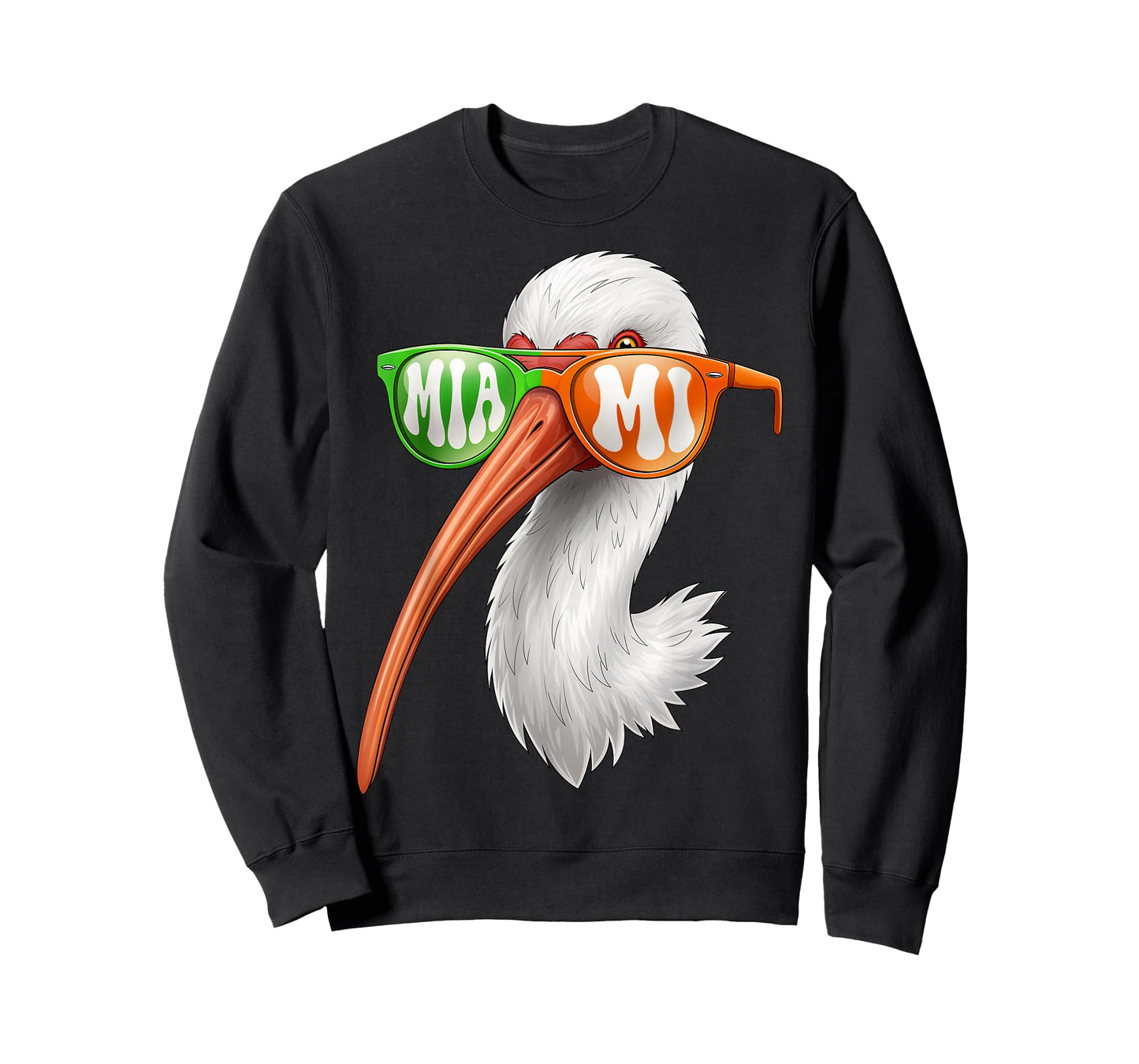 Vintage American White Ibis with Sunglasses for Men Women T-Shirt