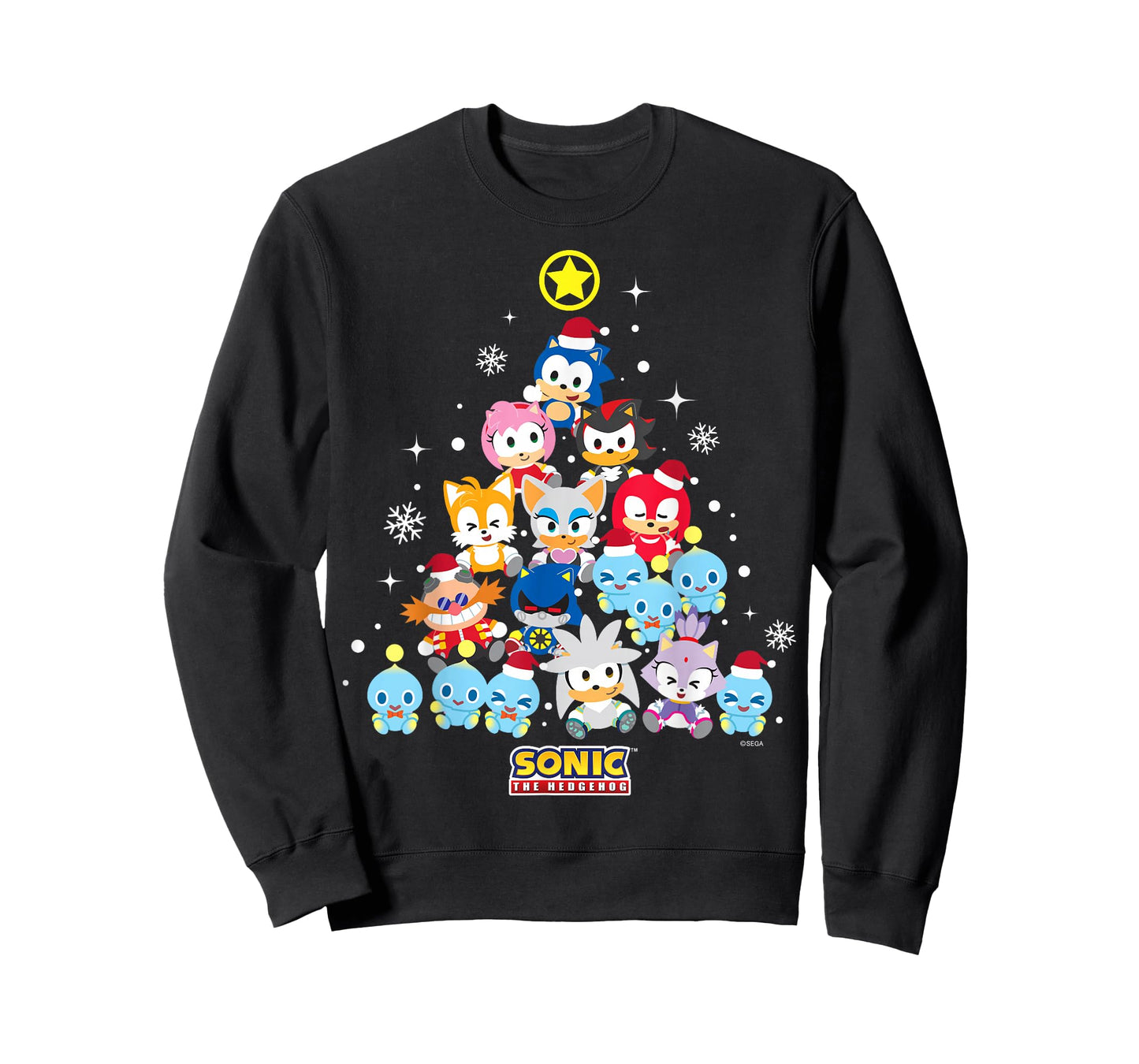 Sonic The Hedgehog - Cute Sonic and Friends Holiday T-Shirt