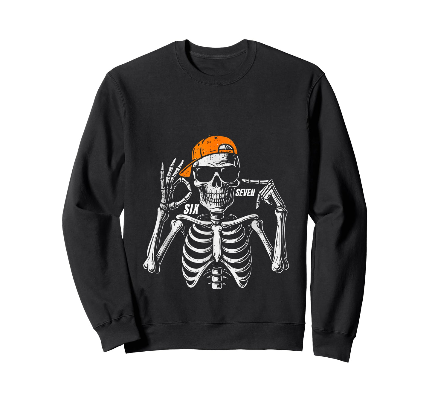 67 Meme Trendy Skeleton Halloween Funny Six Seven Gen Alpha T-Shirt