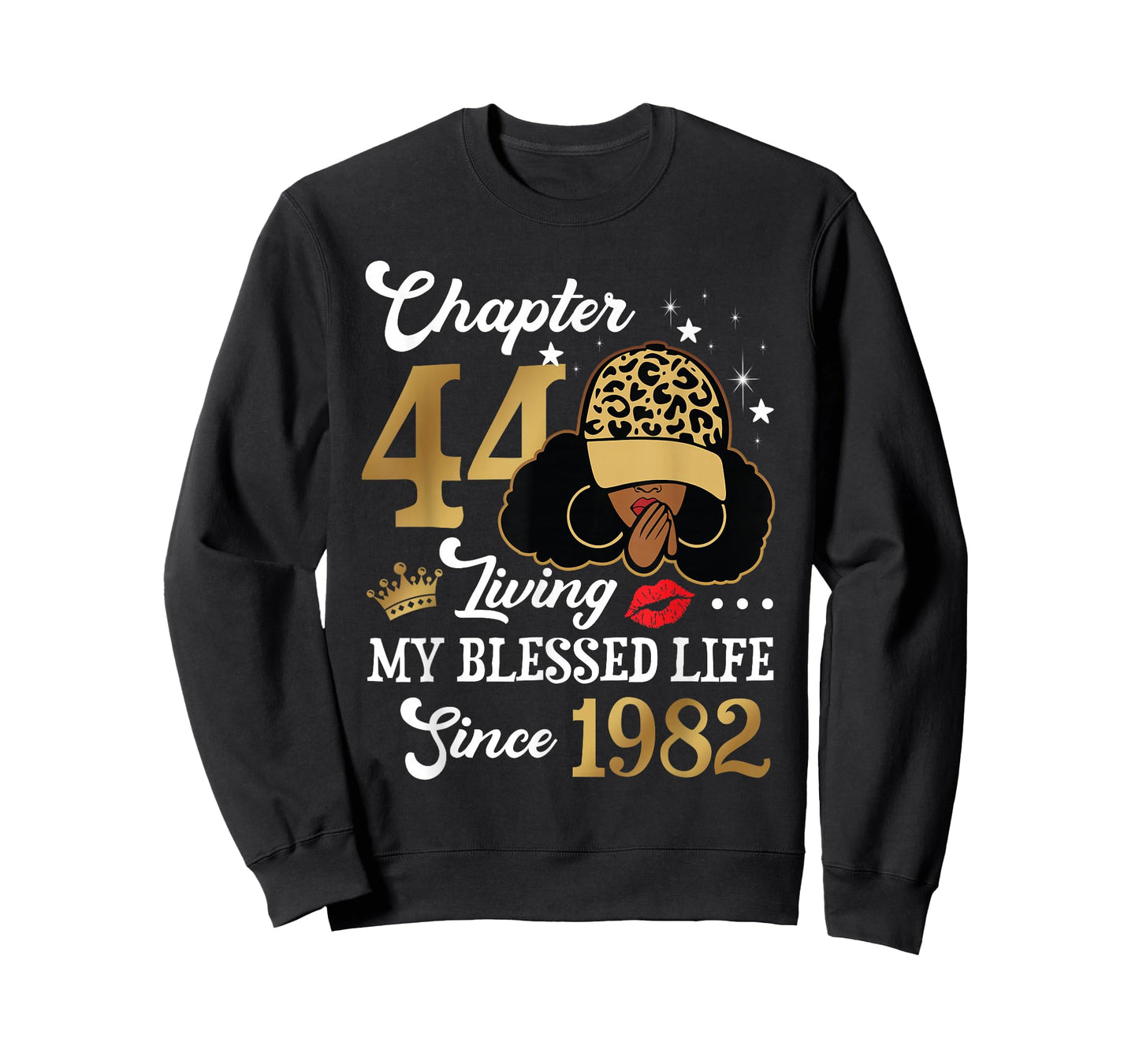 Chapter 44 Living My Blessed Life Since 1982 Afro Girl Gift T-Shirt
