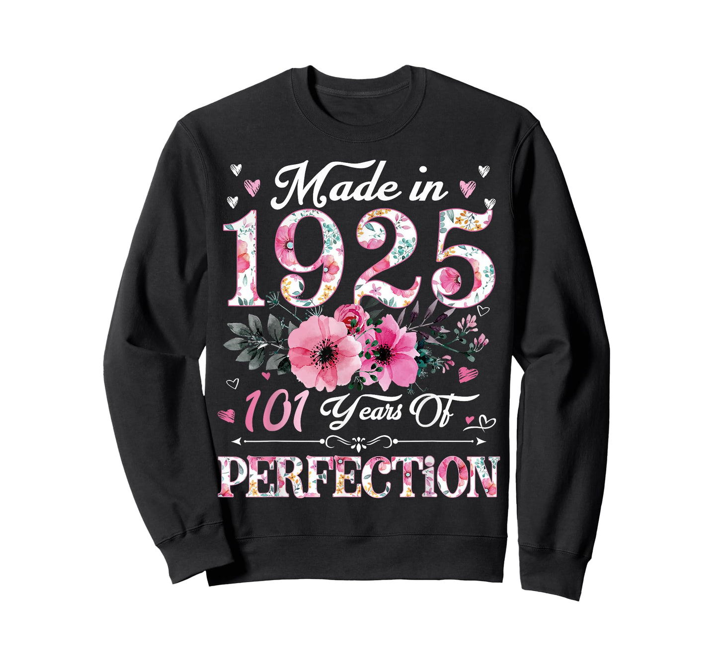 101 Year Old in 1925 Floral 101th Birthday Gifts for Women T-Shirt