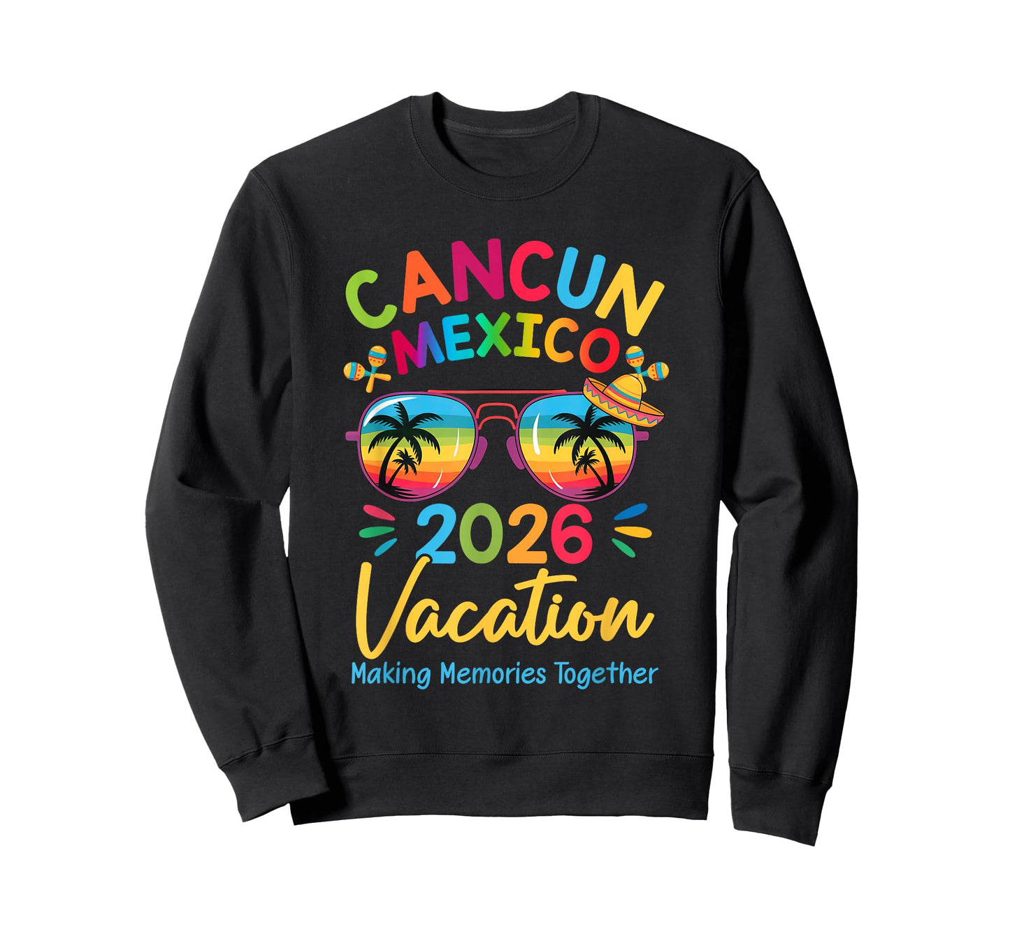 Cancun Mexico Vacation Beach 2026 Trip Squad Family Matching T-Shirt