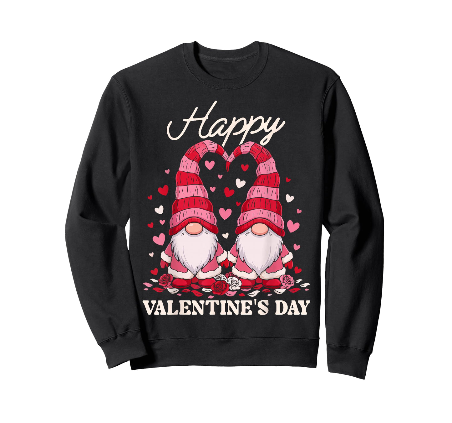 Happy Valentine Gnomes Cute Red Hearts Love Gnome Women T-Shirt