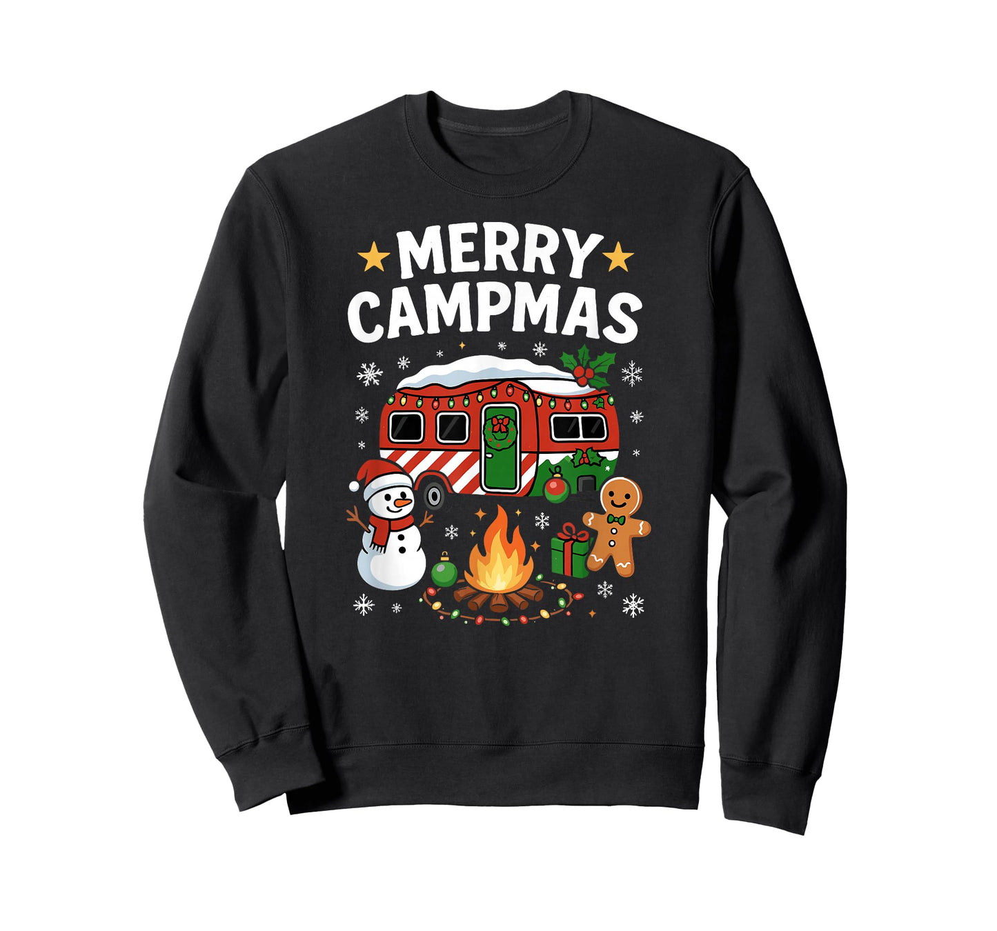 Merry Christmas, Fun Festive Holiday Camping and Campfire T-Shirt