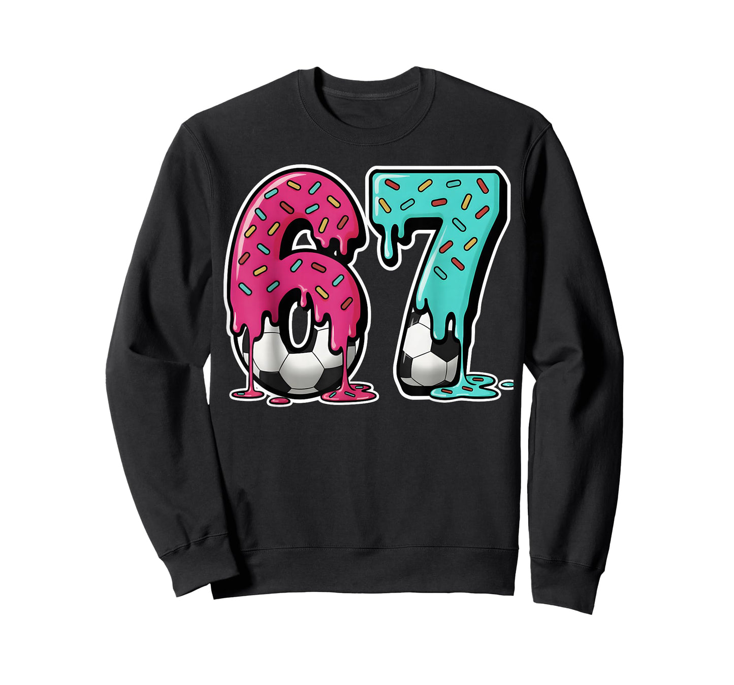 67 Ice Cream Drip Soccer Gen Alpha Slang Six Seven Meme T-Shirt