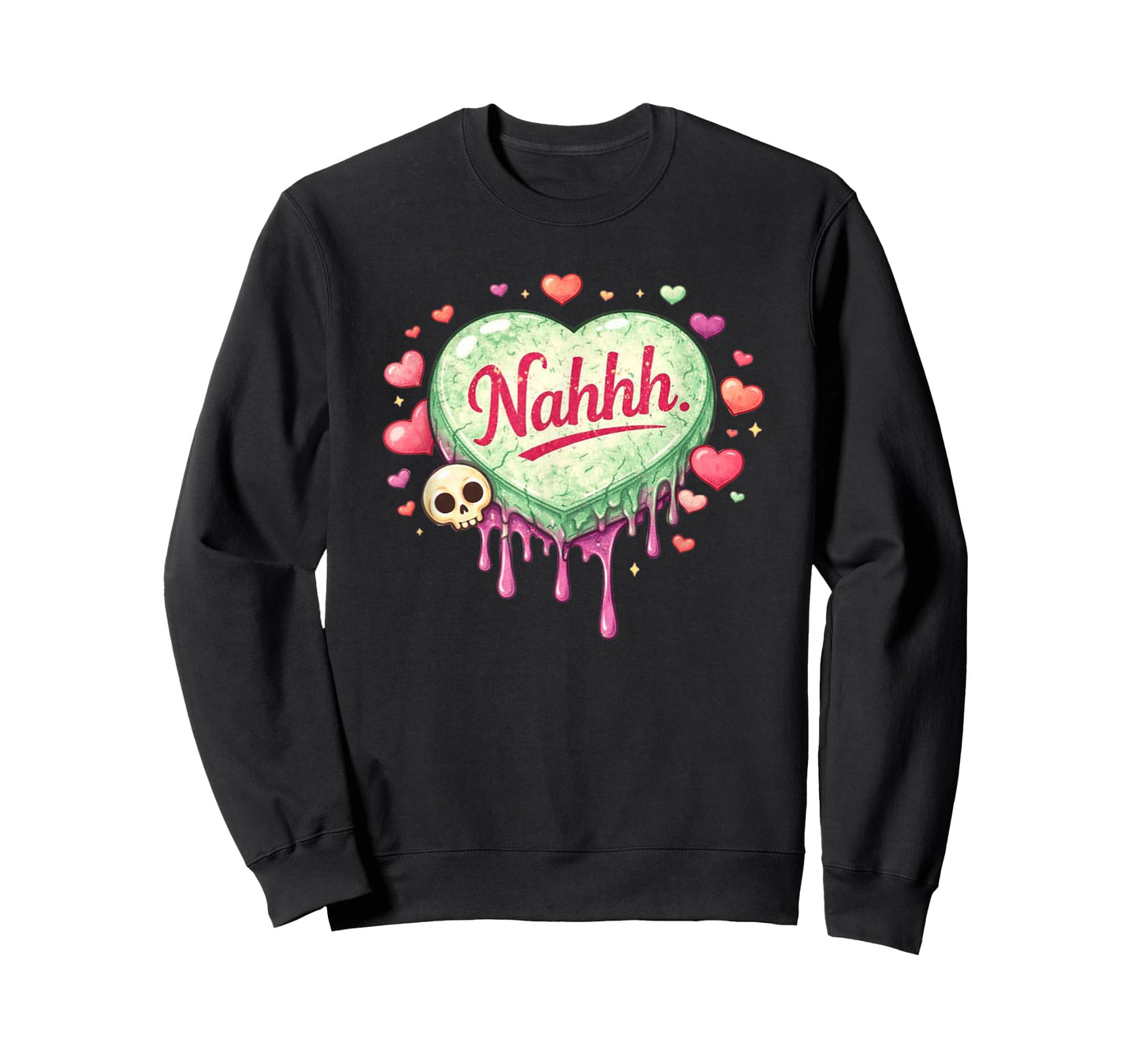 Funny Anti-Valentines Day Heart Candy Nahhh Nah No Nope T-Shirt