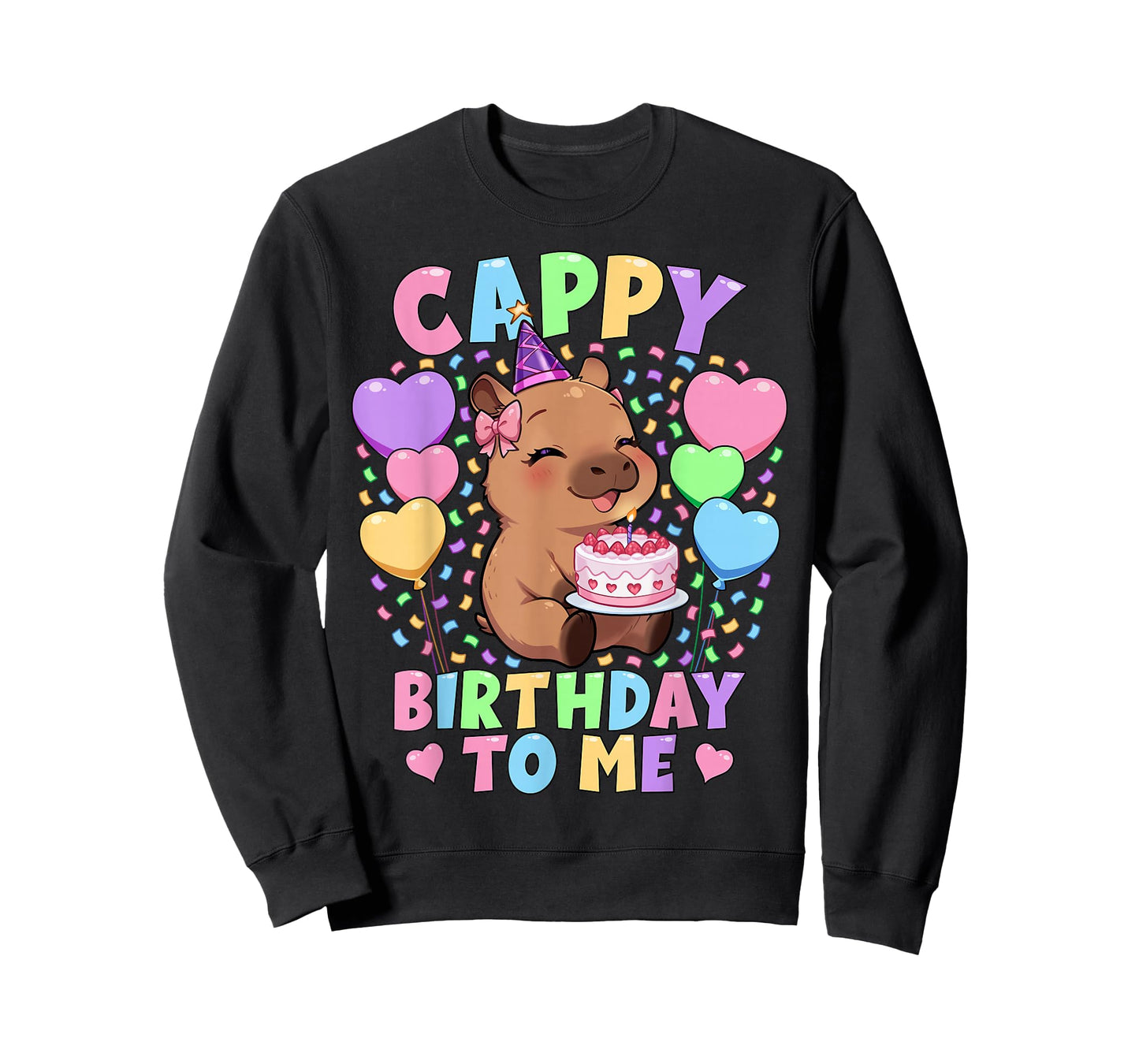 Capybara Birthday Shirt | Kawaii Girl Cappy Birthday to Me T-Shirt