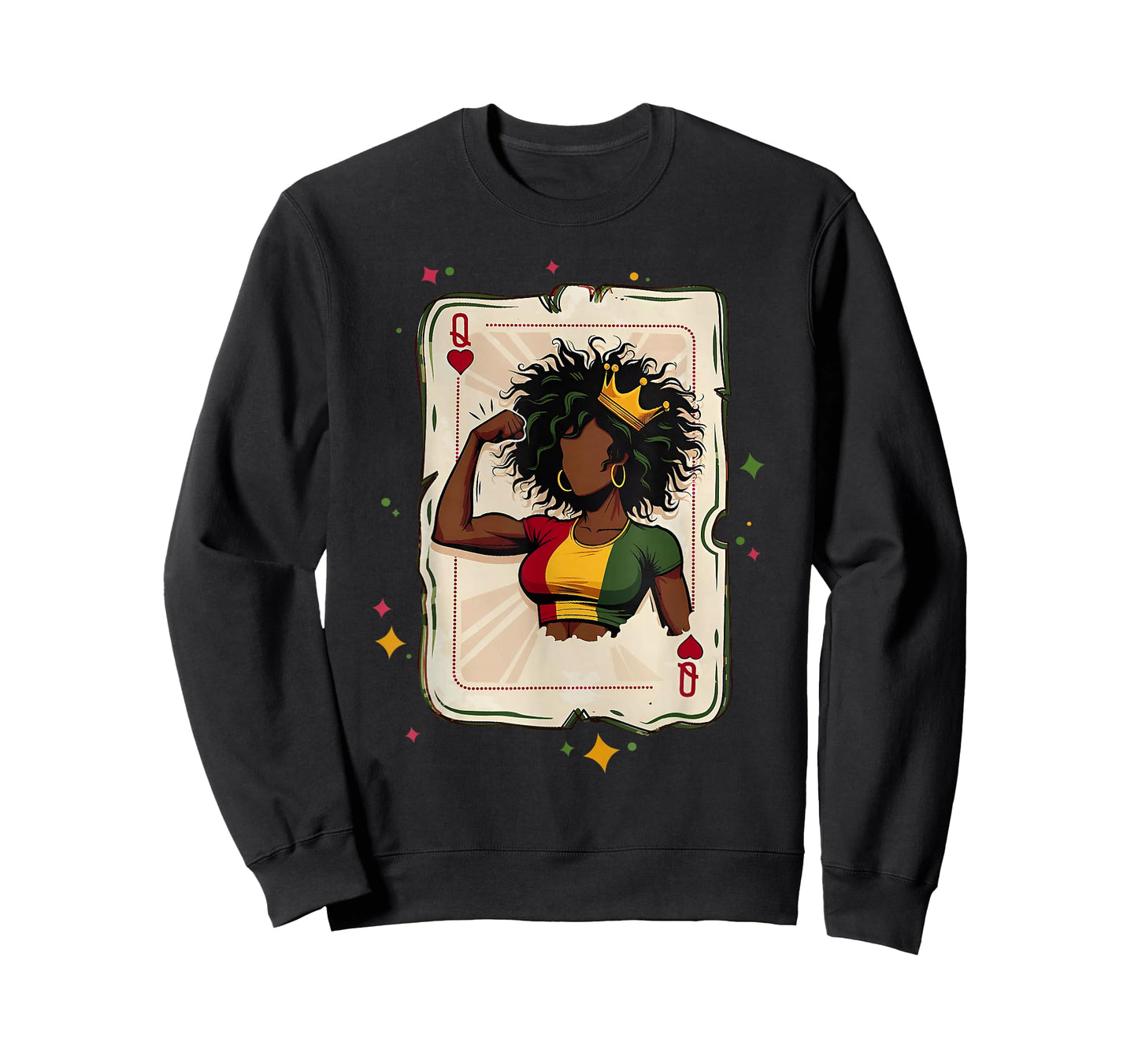 Black Woman African Melanin Queen Card Black History Month T-Shirt