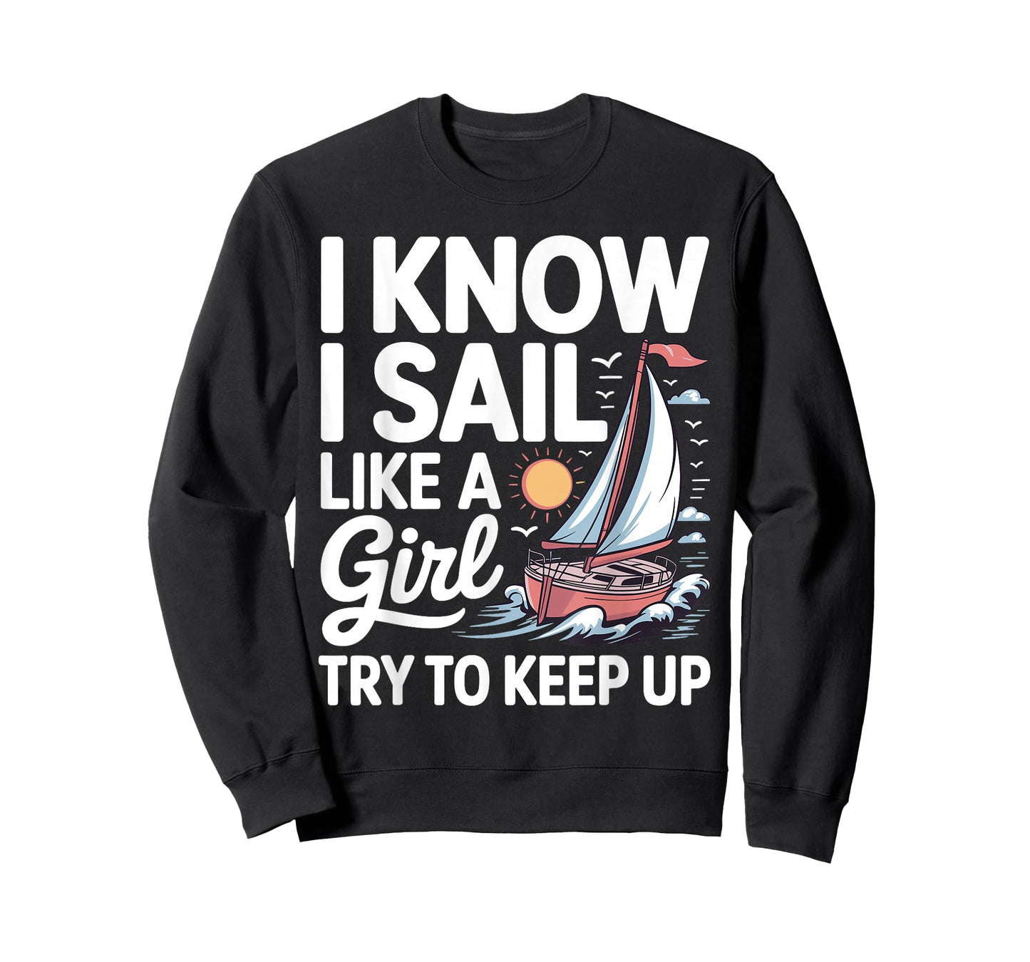 Sailing Art for Women Girls Sailor Sailing Lover Sailboat T-Shirt