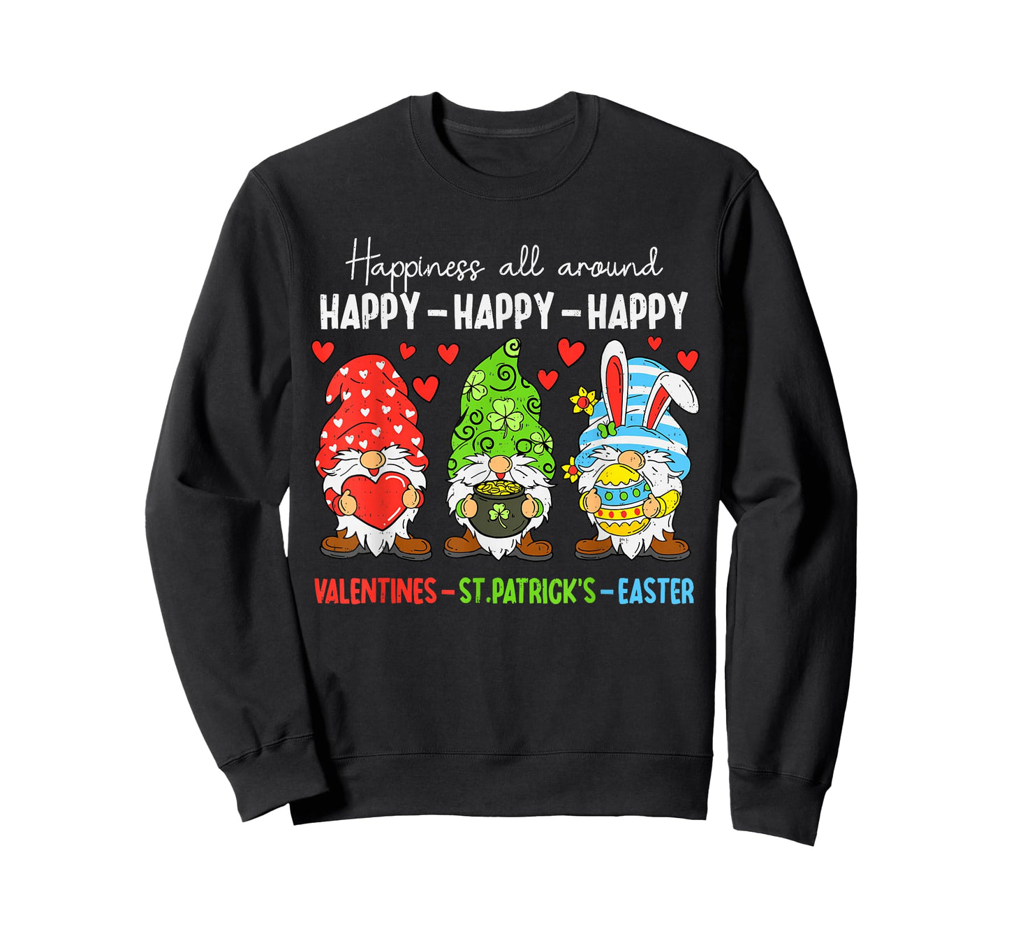 Cute Gnome Happy Valentines St Patricks Easter Holiday Funny T-Shirt