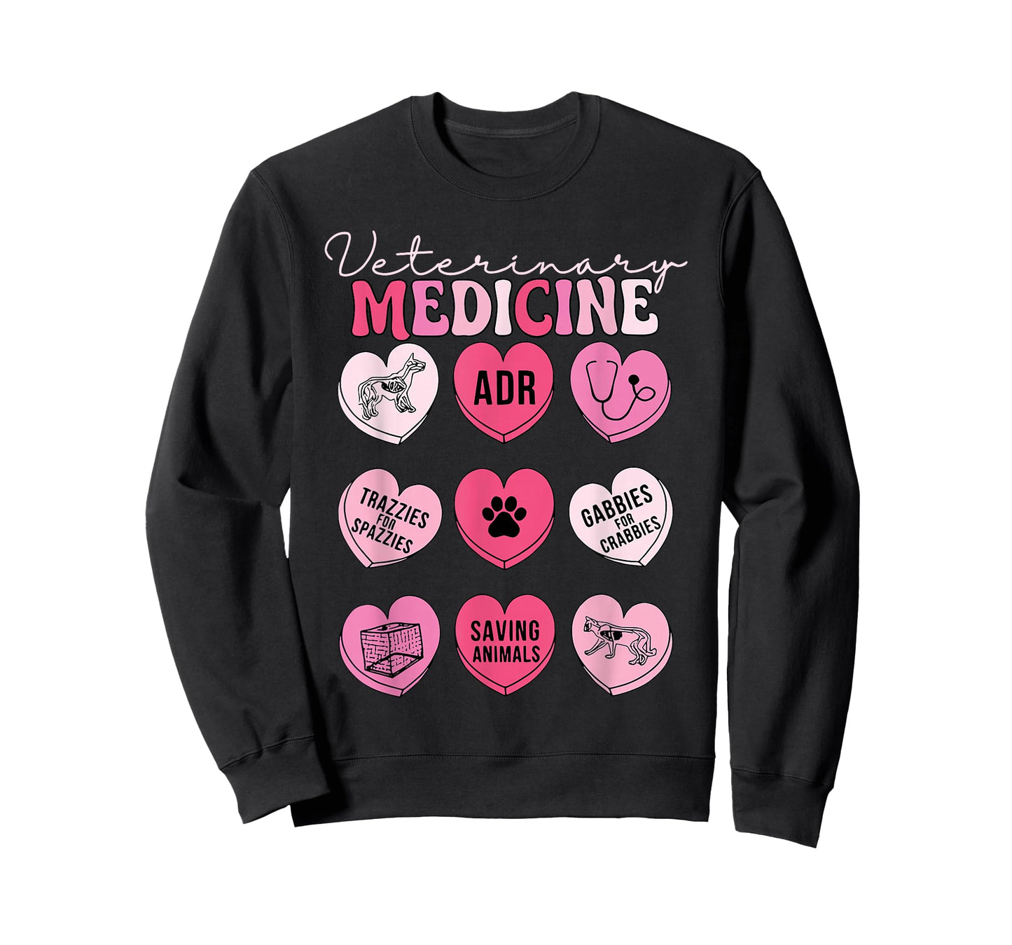 Veterinary Medicine Candy Heart Valentine Vet Tech Student T-Shirt