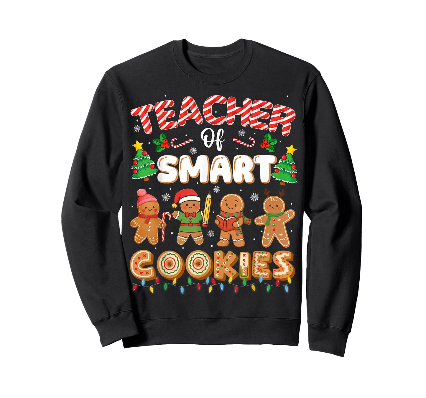 Christmas Teacher of Smart Cookies Funny Cute Gingerbread T-Shirt