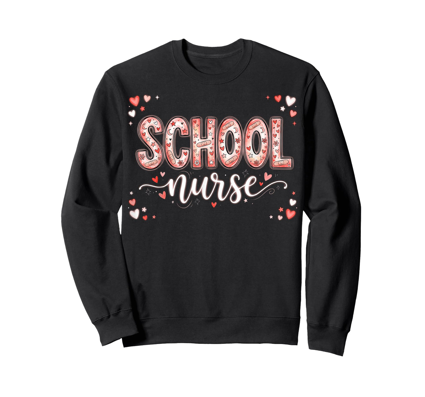 Hearts School Nurse Medical Assistant Valentines Nurses T-Shirt