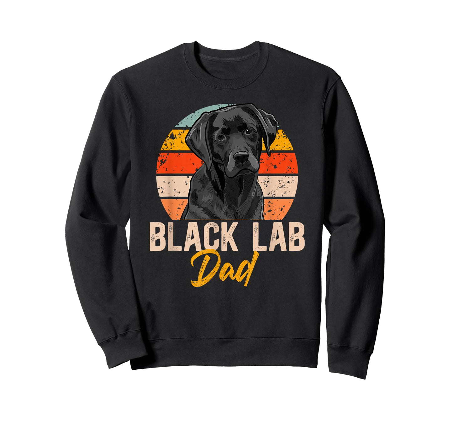Black Lab Dad Retro Black Labrador Owner T-Shirt