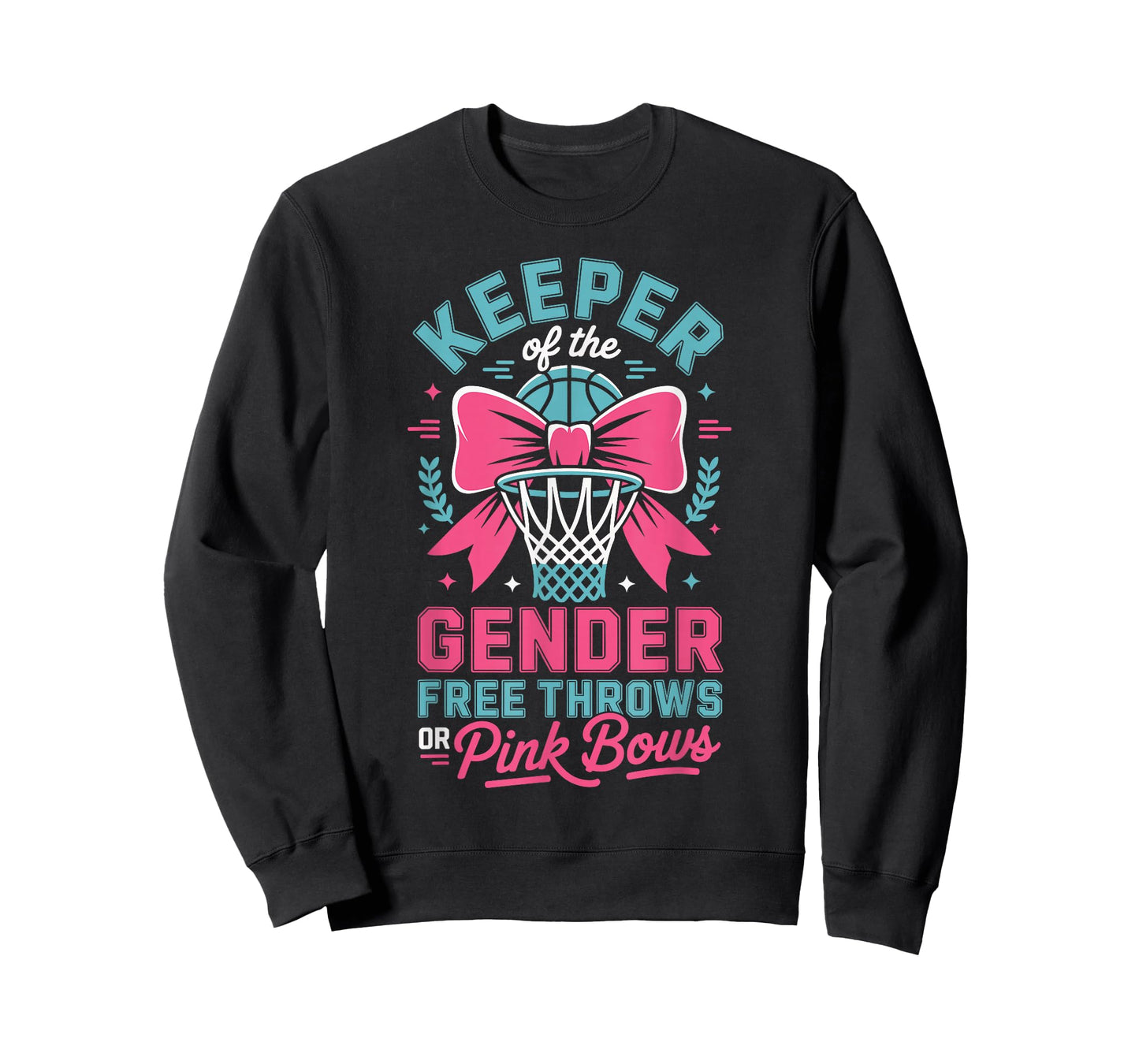 Keeper of The Gender Reveal Free Throws or Pink Bows Party T-Shirt