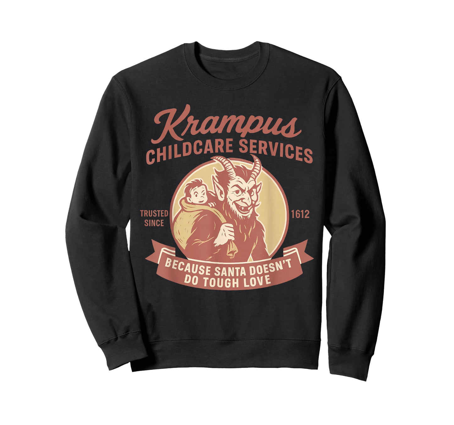Funny Vintage Krampus Child Transport Services Merry Xmas T-Shirt