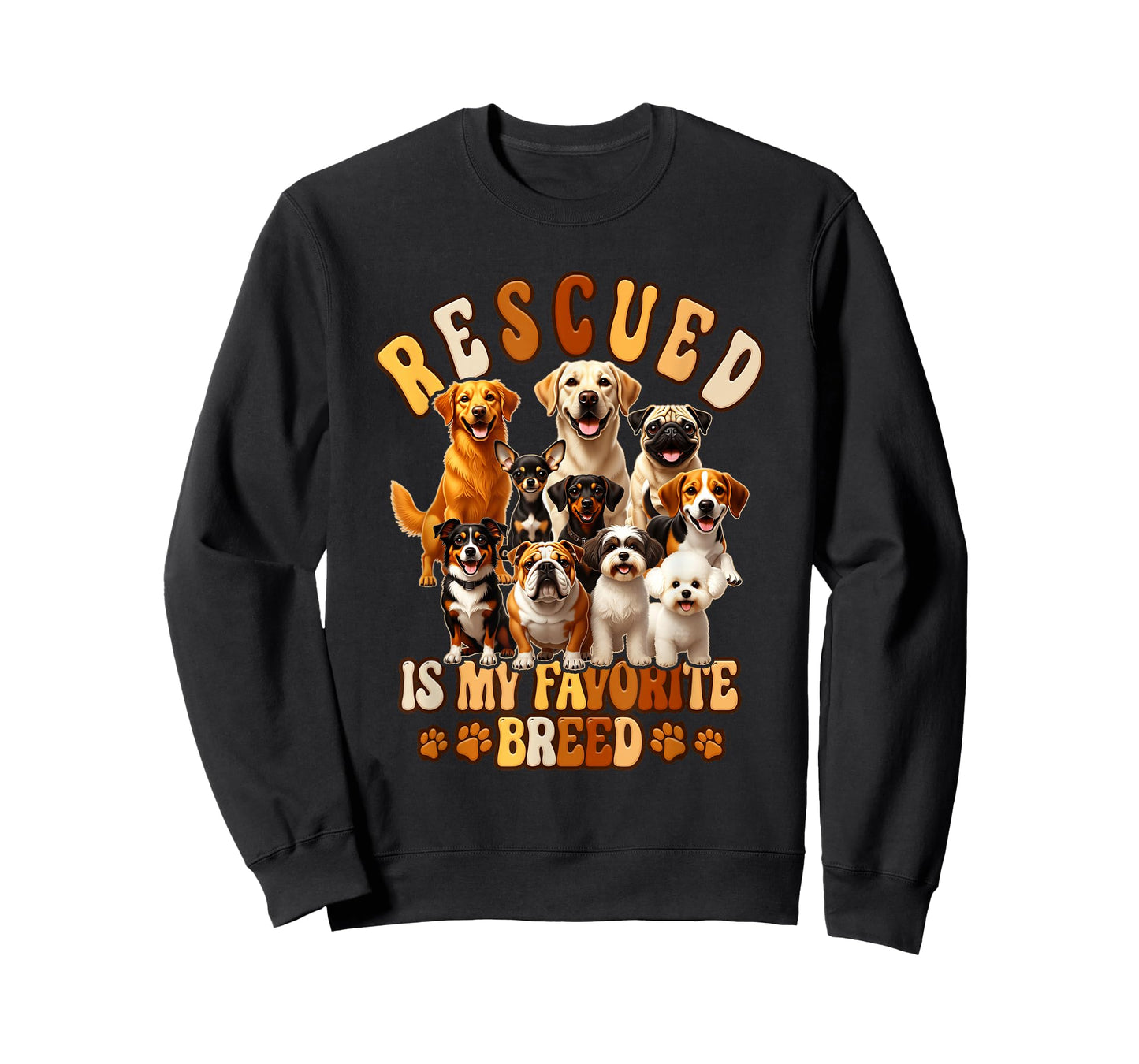 Rescued is My Favorite Breed Animal Rescue Dog Lover T-Shirt