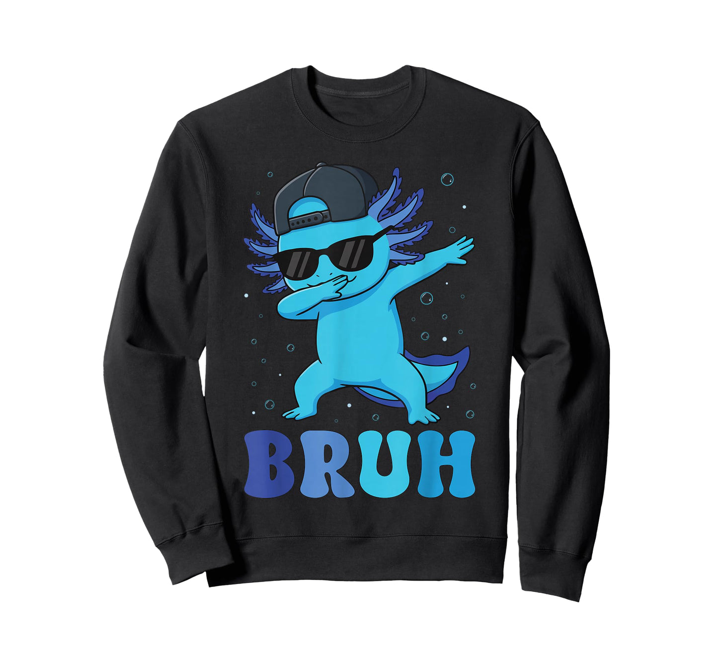 Bruh Dabbing Axolotl Funny Mens Kids Boys Teens Axolotls T-Shirt