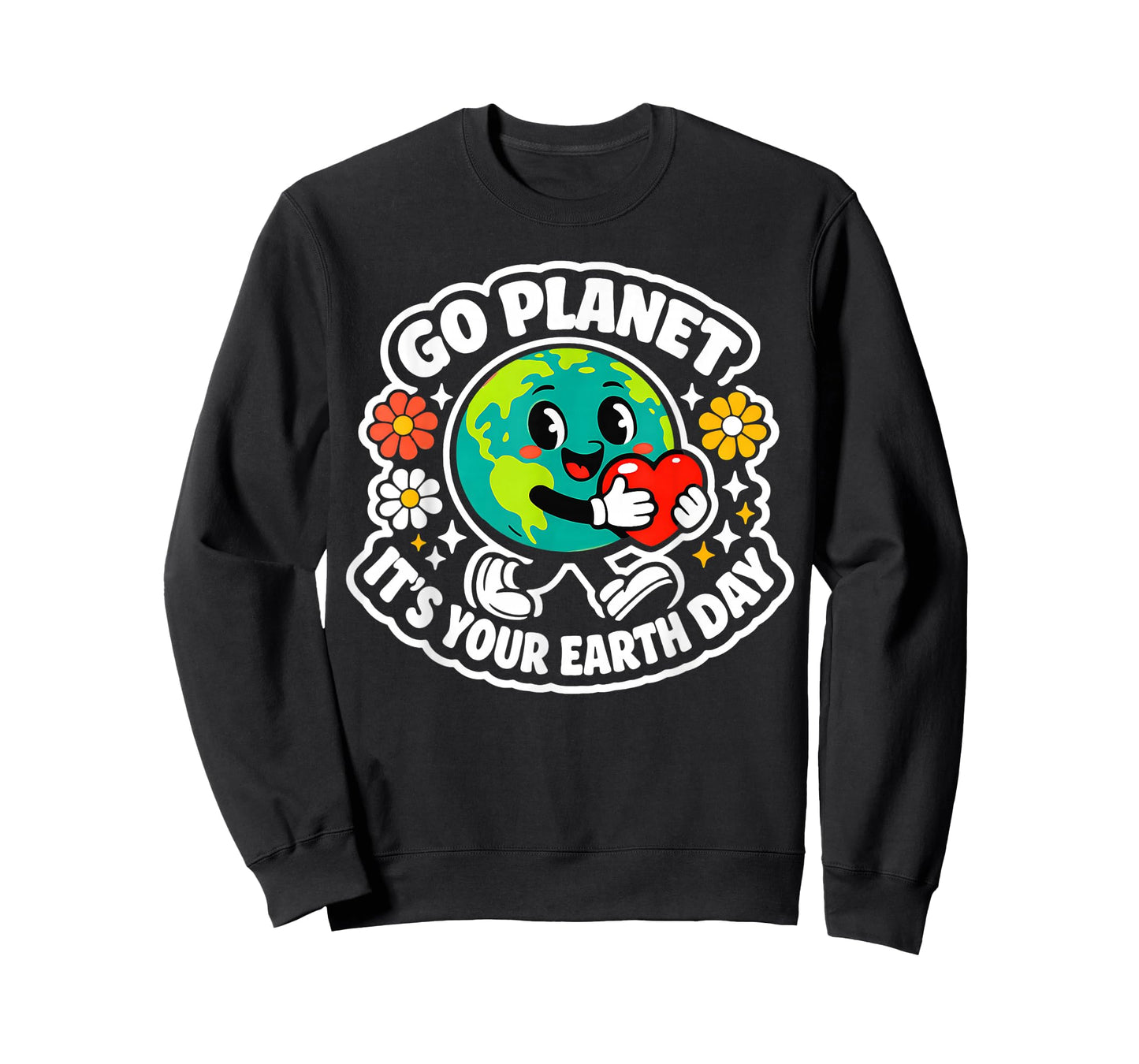 Cute Go Planet Its Your Earth Day 2026 Teacher Kids Groovy T-Shirt