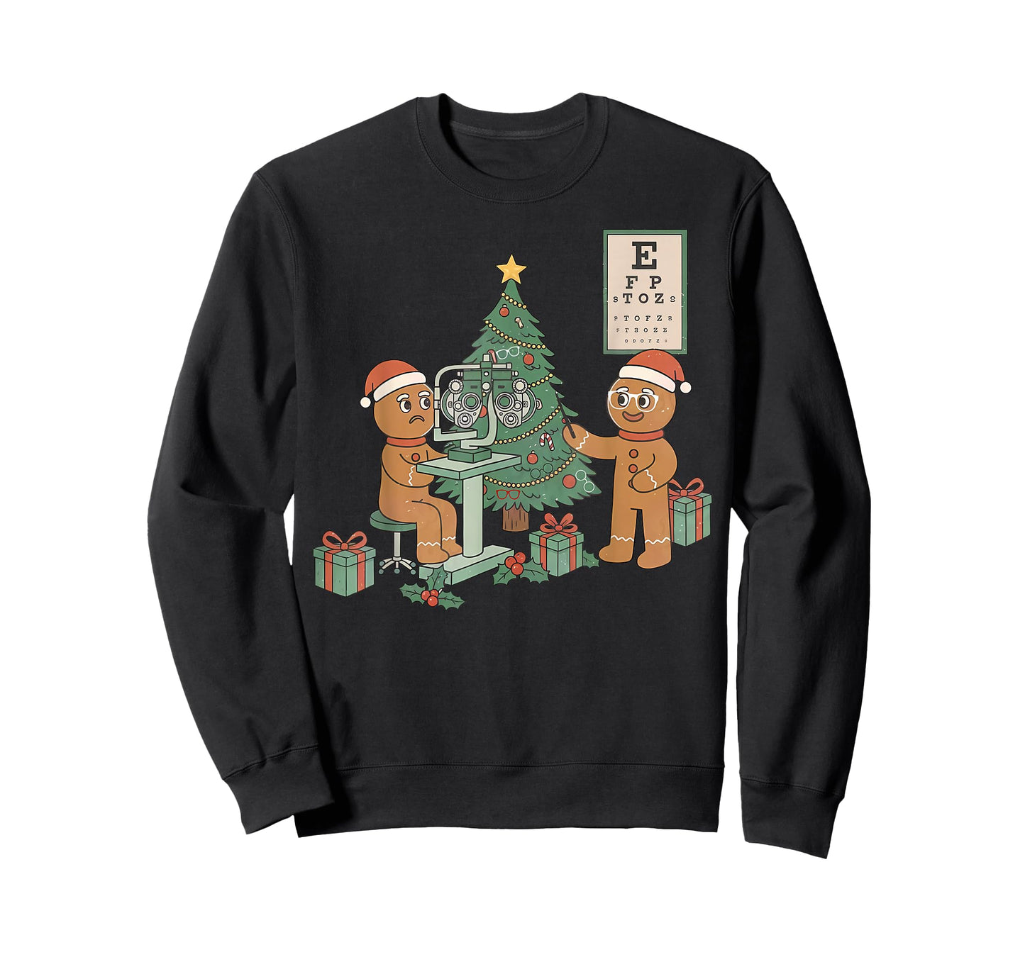 Optometry Gingerbread Christmas Optician Sight Squad Eye Dr T-Shirt