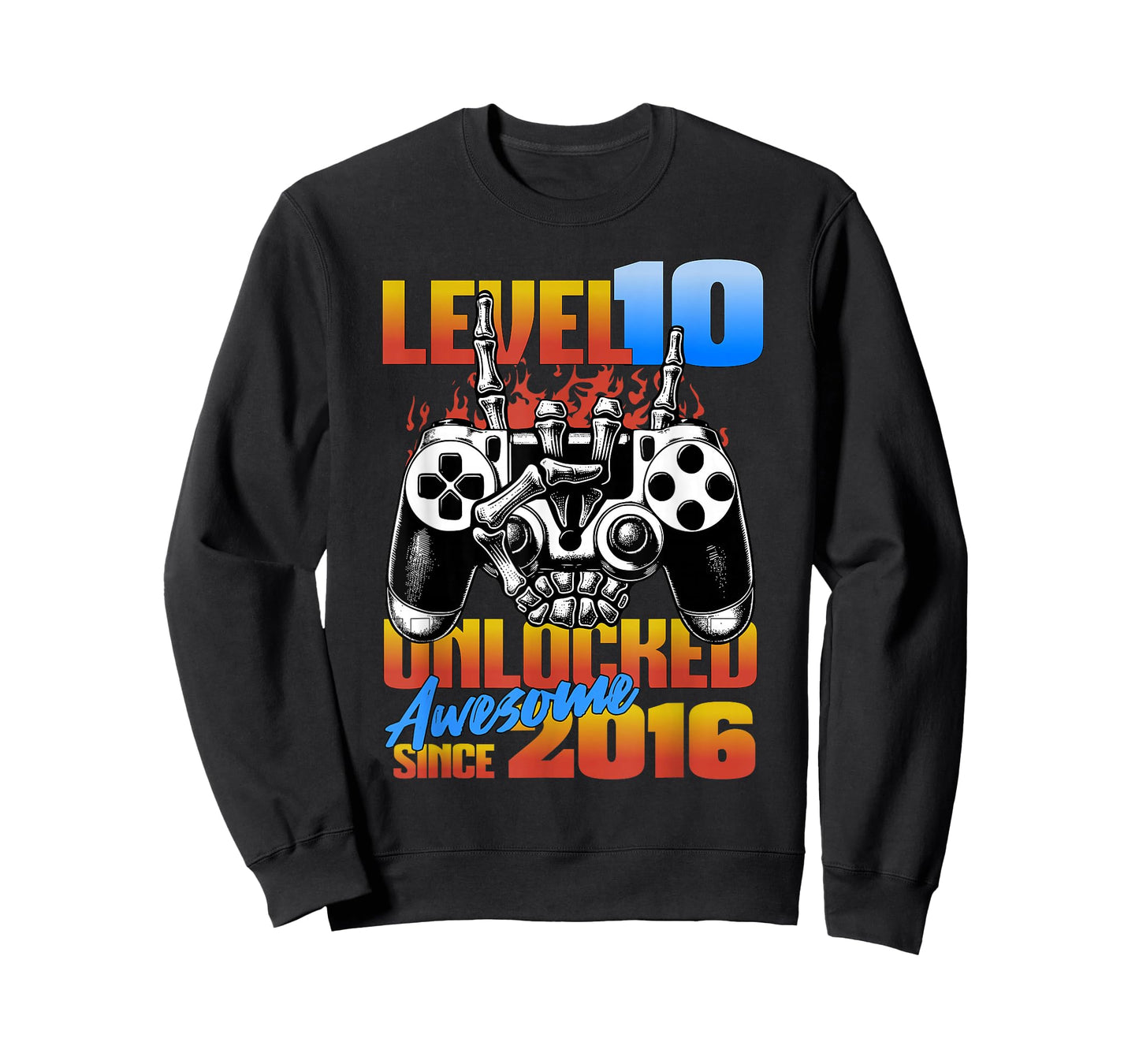 Level 10 Unlocked Awesome Since 2016 10th Birthday Boy T-Shirt