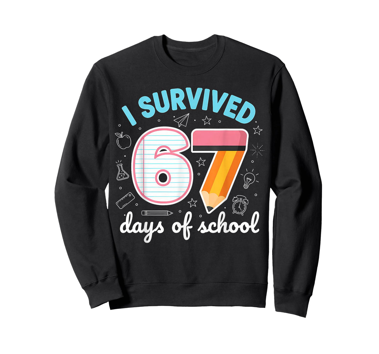 I Survived 67 Days of School Funny Meme Teacher Student T-Shirt