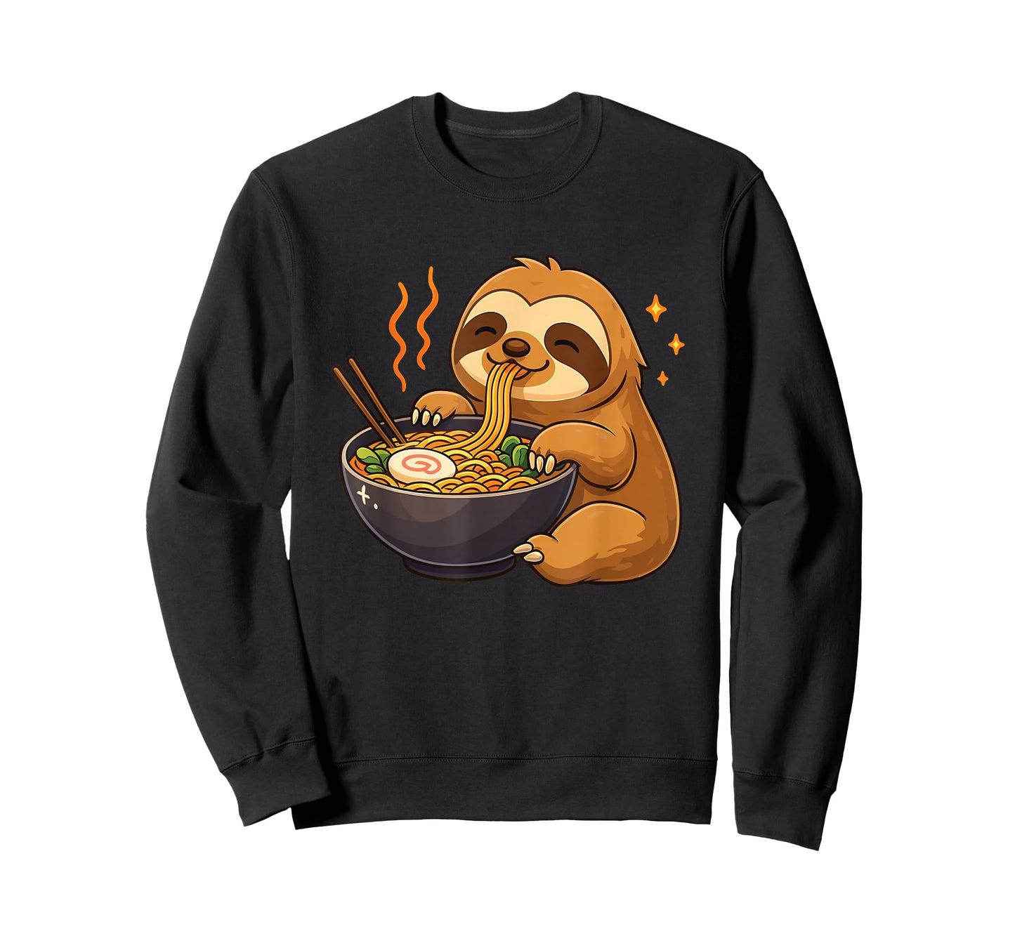 Sloth with Noodles Ramen Kawaii Sloth T-Shirt