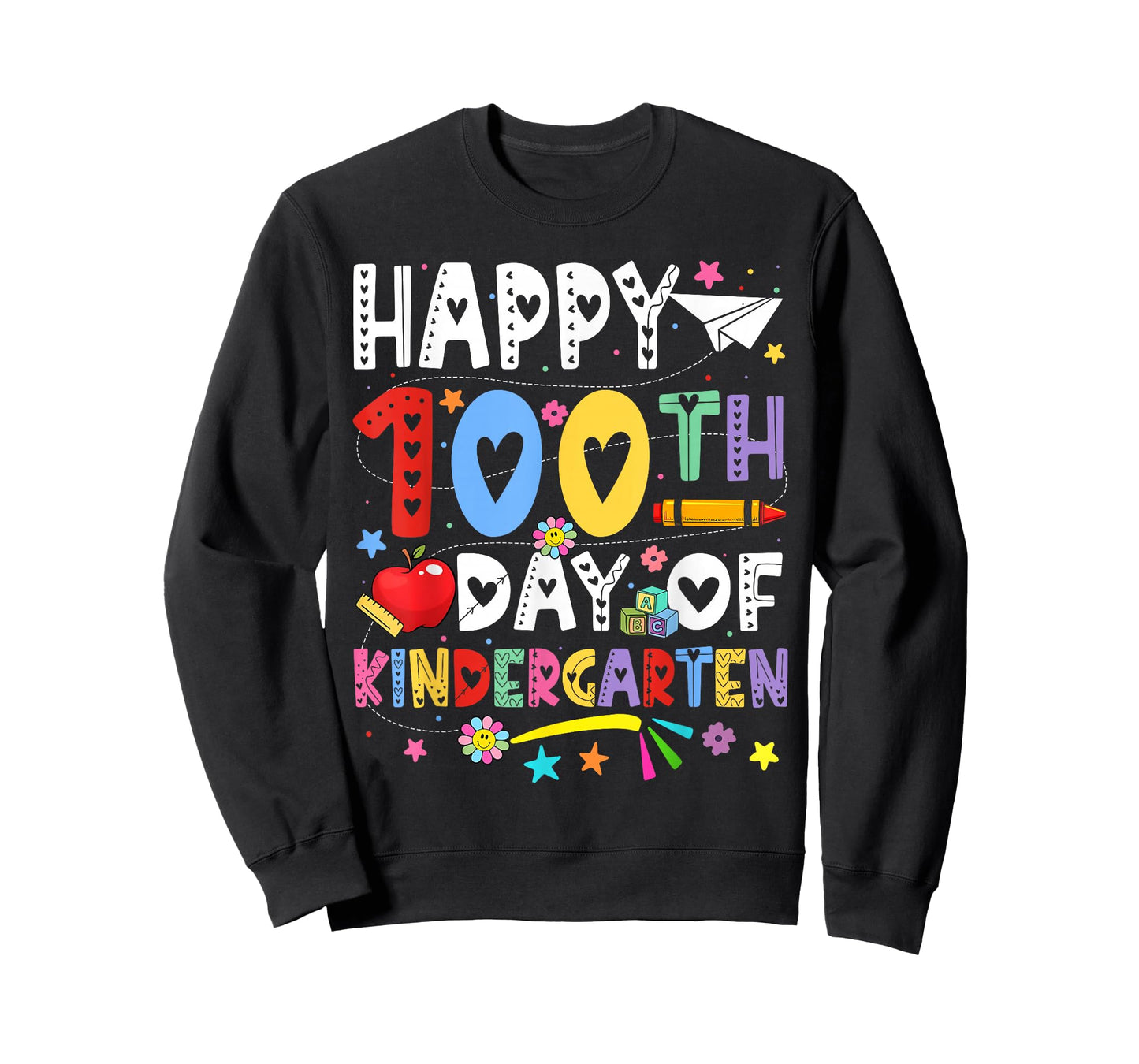 Happy 100th Day of School Teachers 100 Days of Kindergarten T-Shirt