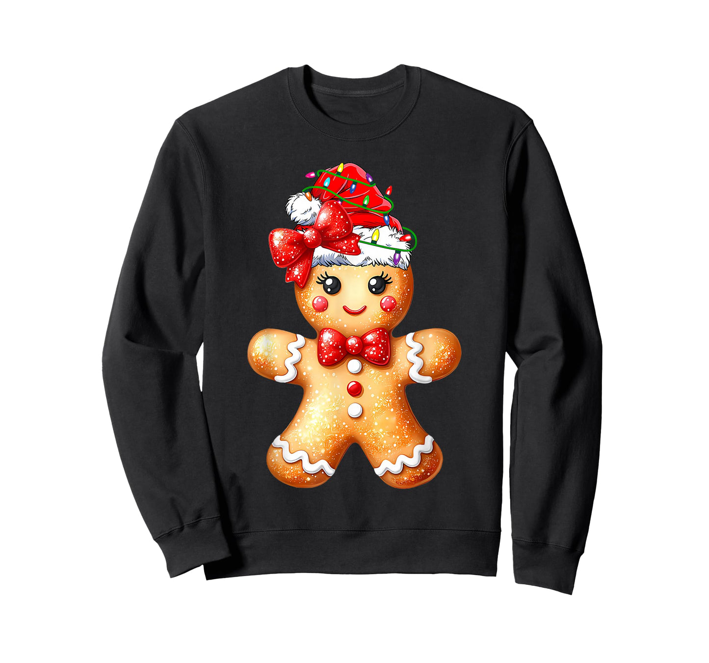 Merry Christmas Shirt Gingerbread Santa Pajamas Girls Women T-Shirt