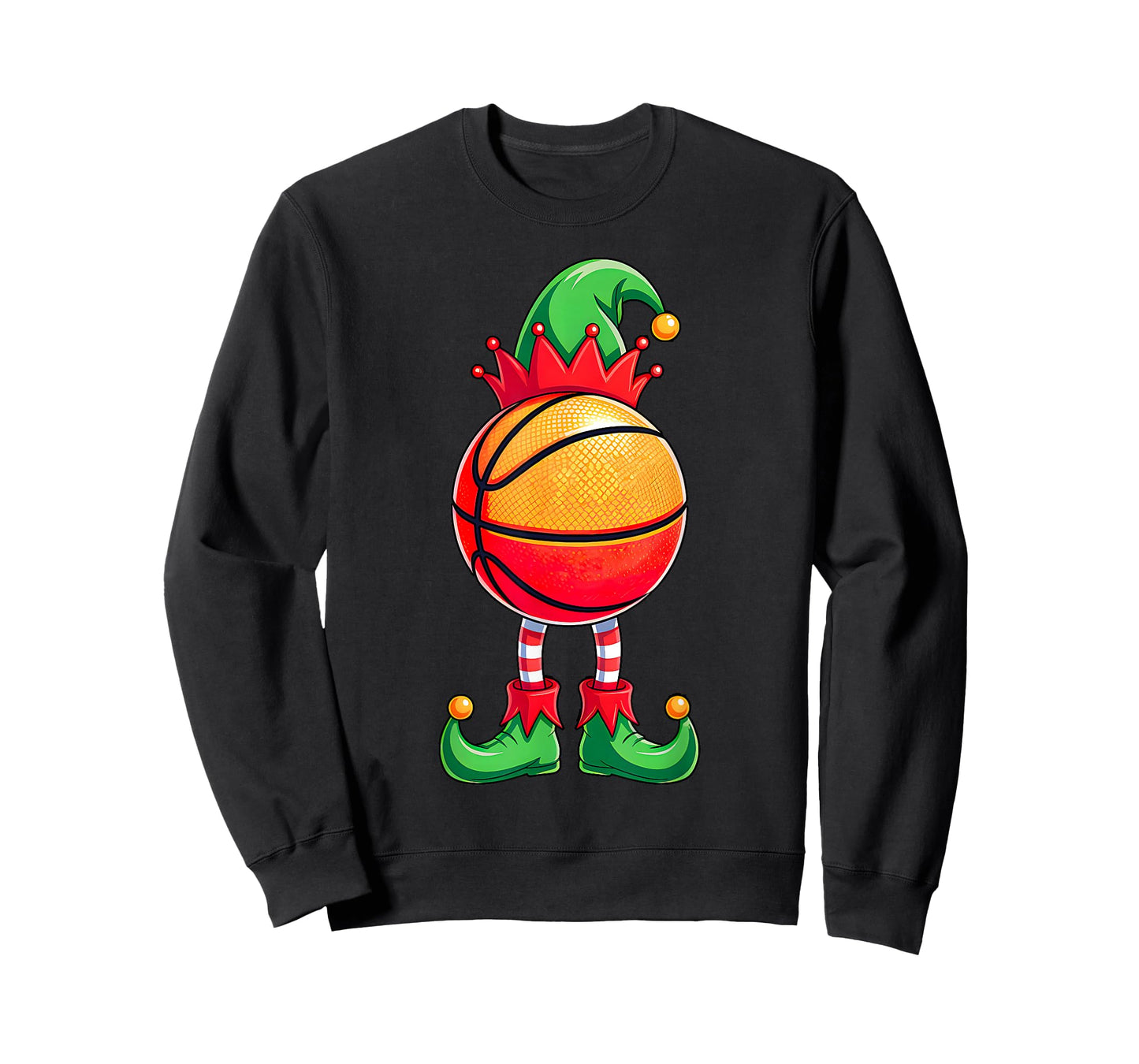Basketball Elf Christmas Funny Xmas Elf Basketball Lover T-Shirt