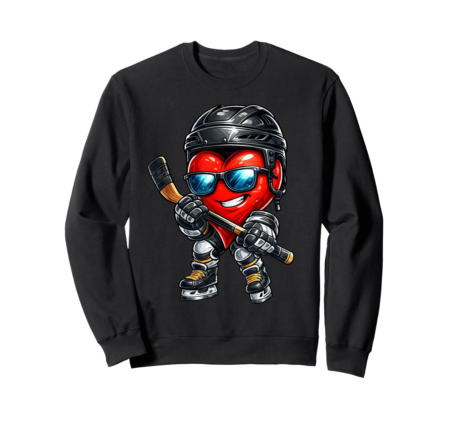 Valentines Day Heart Ice Hockey Goalie Love Hockey Men Boys T-Shirt
