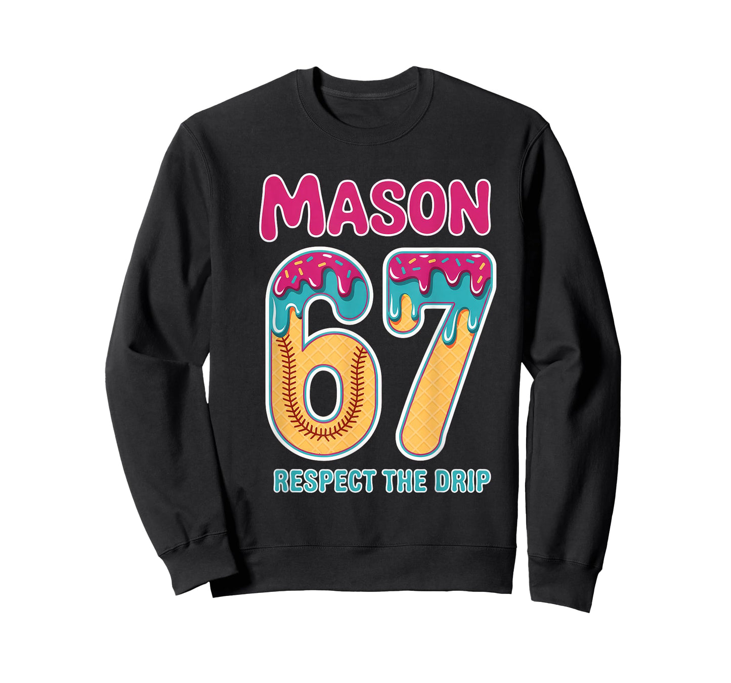 6 7 Mason Baseball Drip T-Shirt