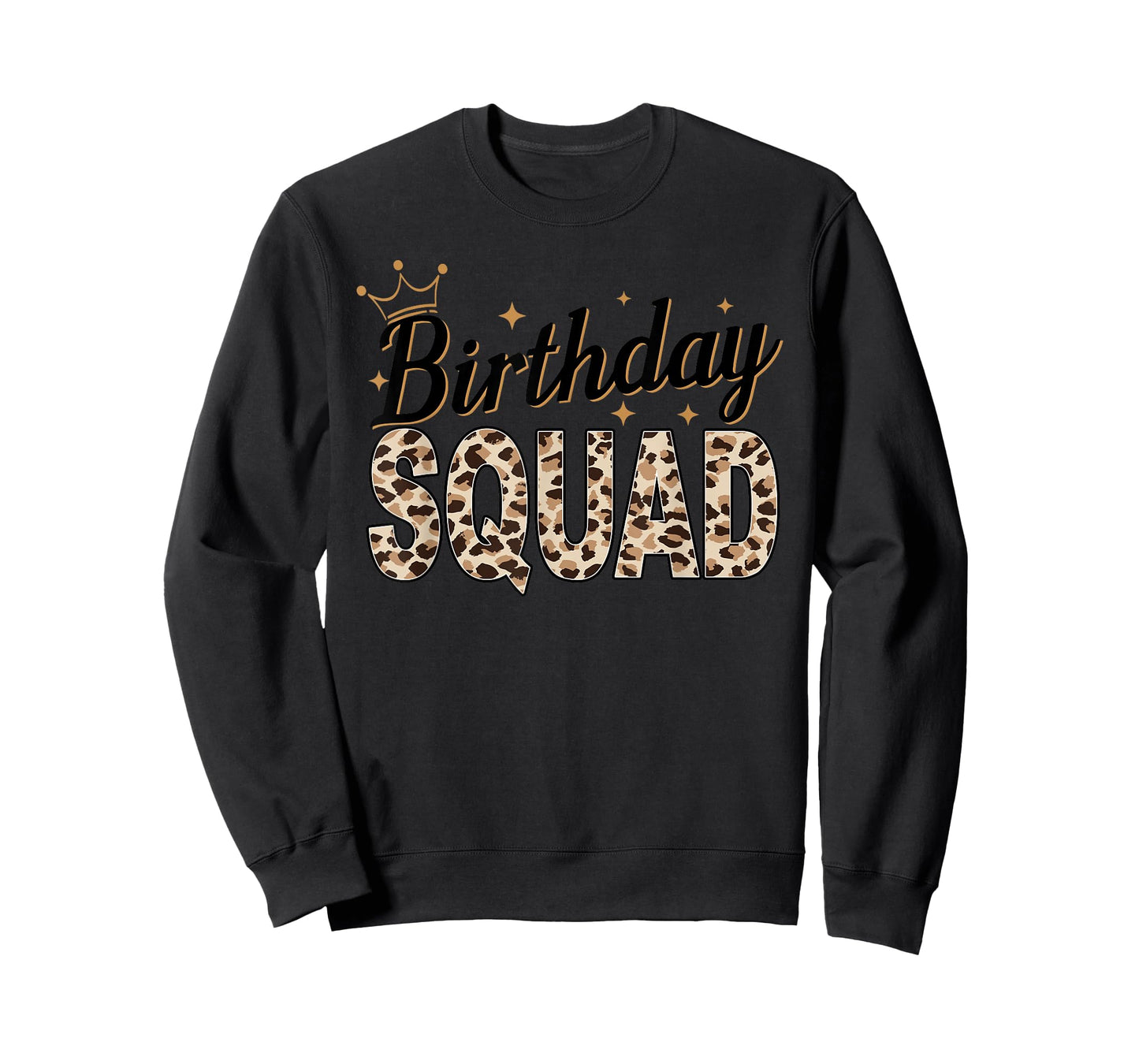 Birthday Squad Animal Print Leopard Cheetah Zebra Crown T-Shirt