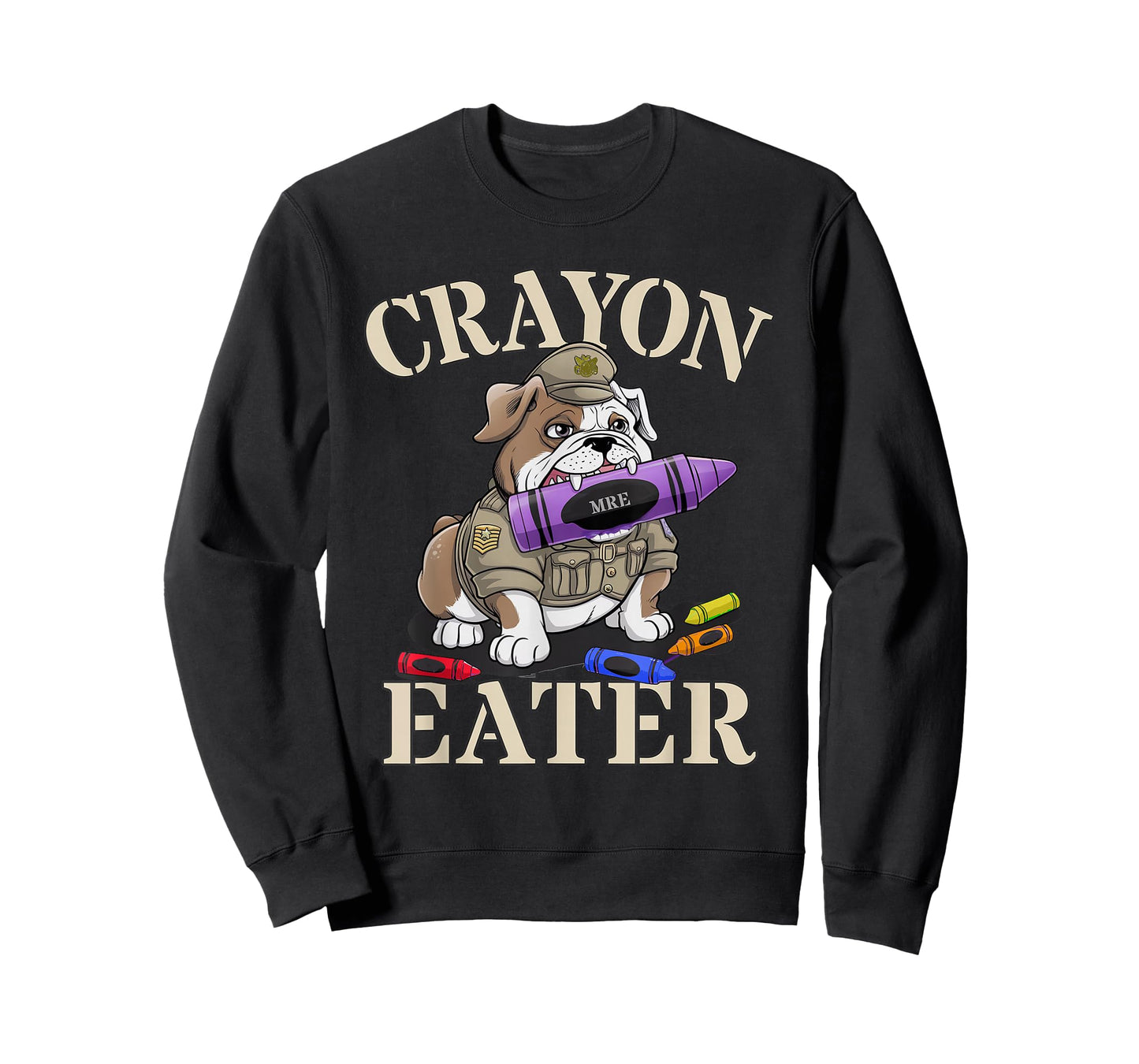 Funny Grunt Crayon Eater Bulldog Our Troop Father Military T-Shirt