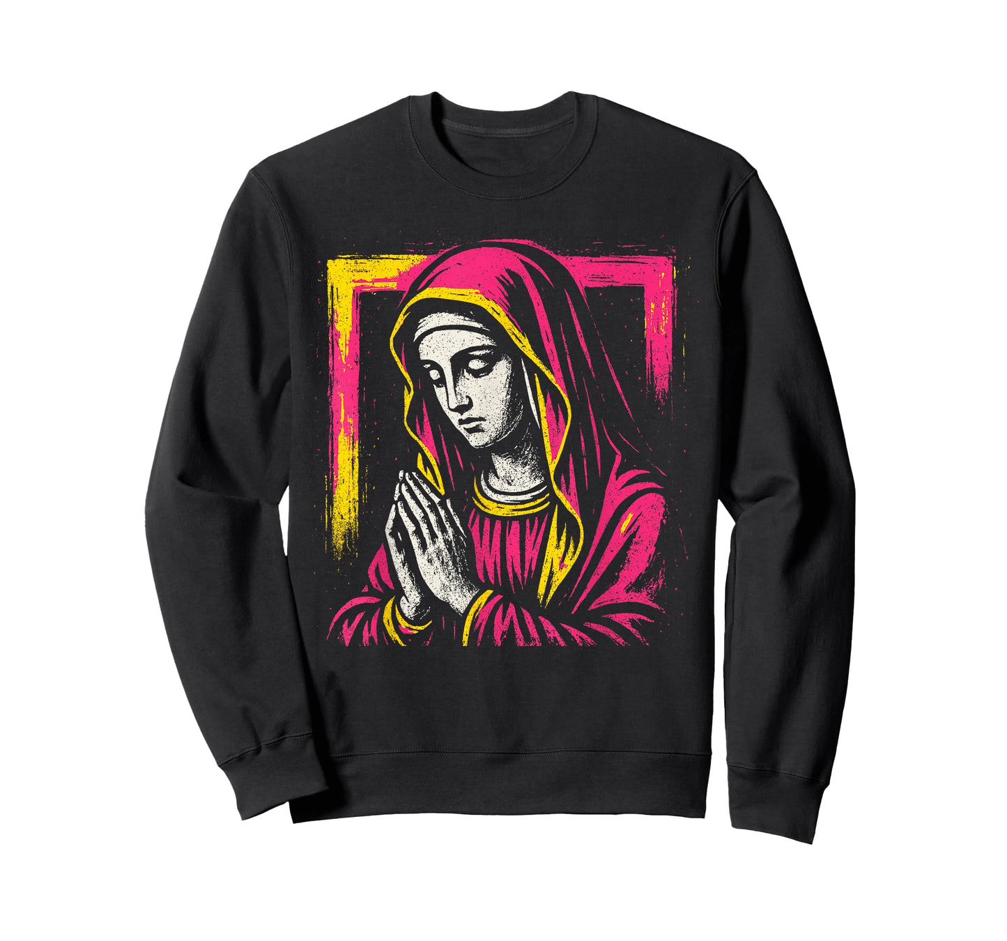 Virgin Mary - Vintage Graphic Christian Faith T-Shirt