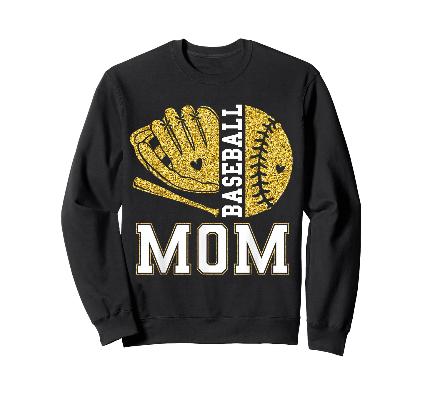 Baseball Mom Game Day Baseball Season Mama Girl Gold T-Shirt