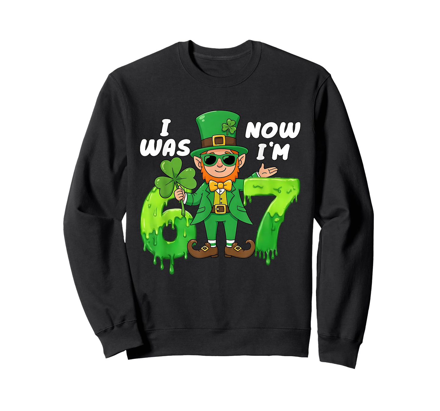 I was 6 Now Im 7 Leprechaun St Patricks Day 7th Birthday Boy T-Shirt