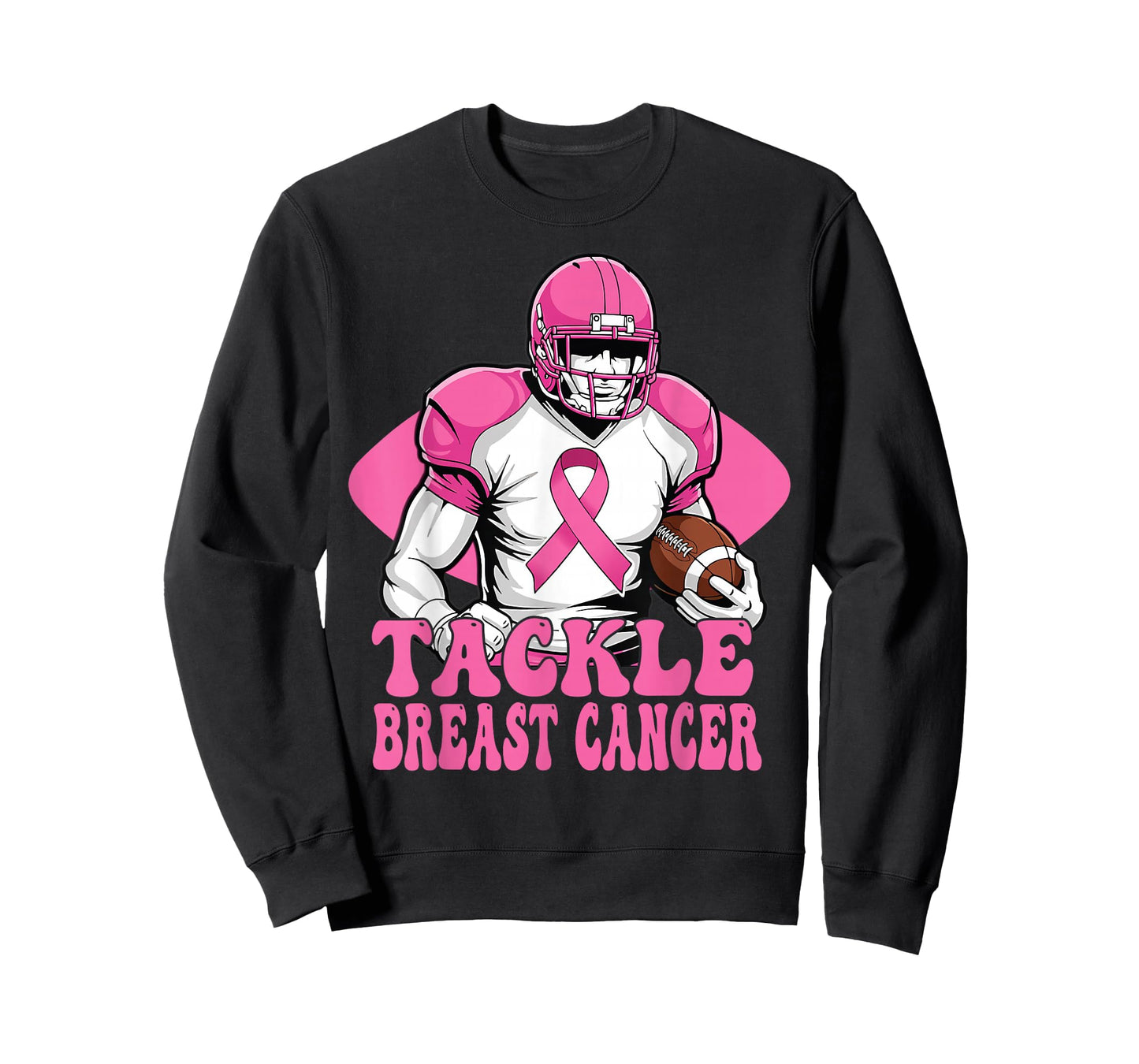 Tackle Breast Cancer Awareness American Football Women Kids T-Shirt