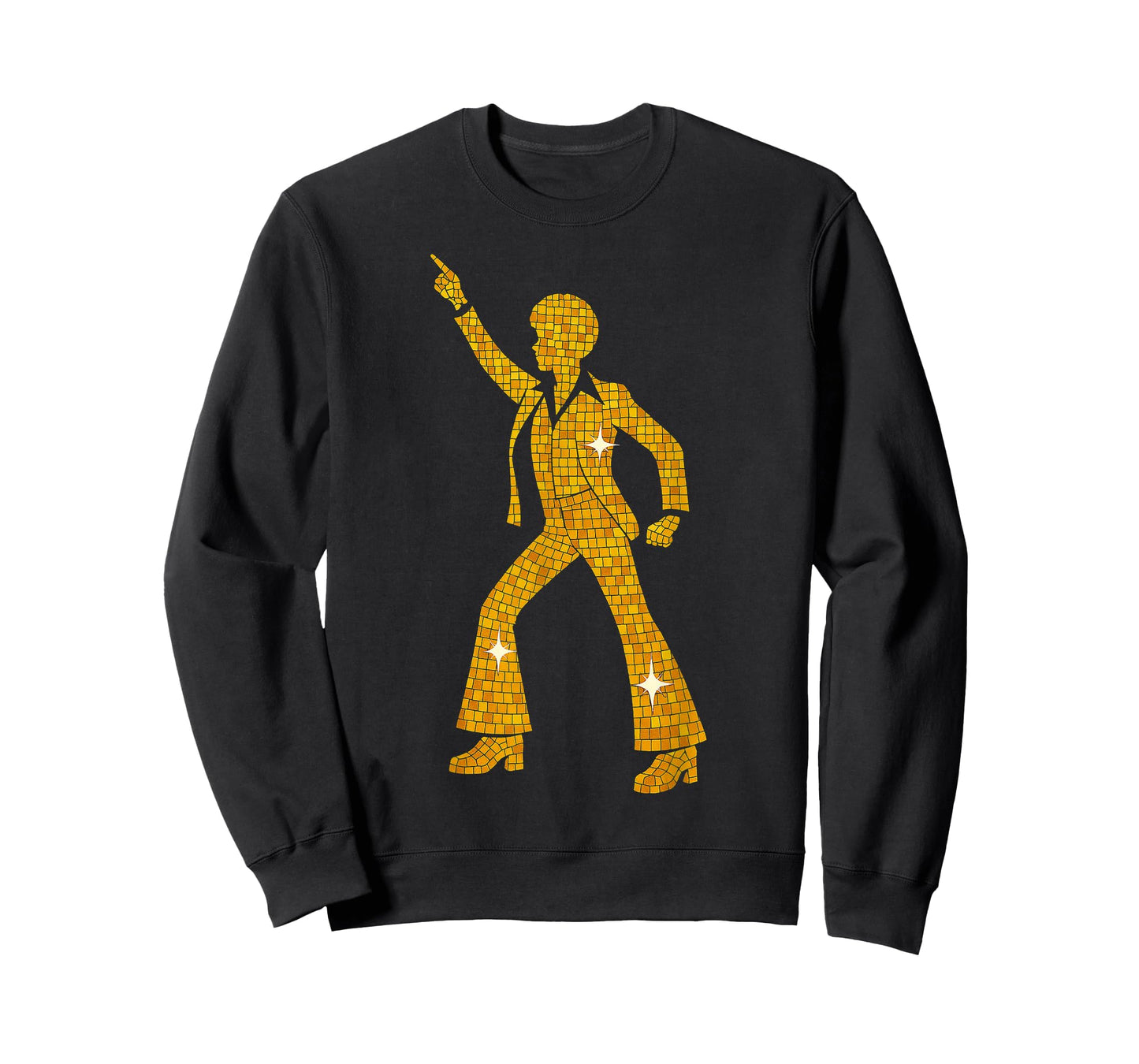 70s Disco Dancer Gold Silhouette Retro Night Fever T-Shirt