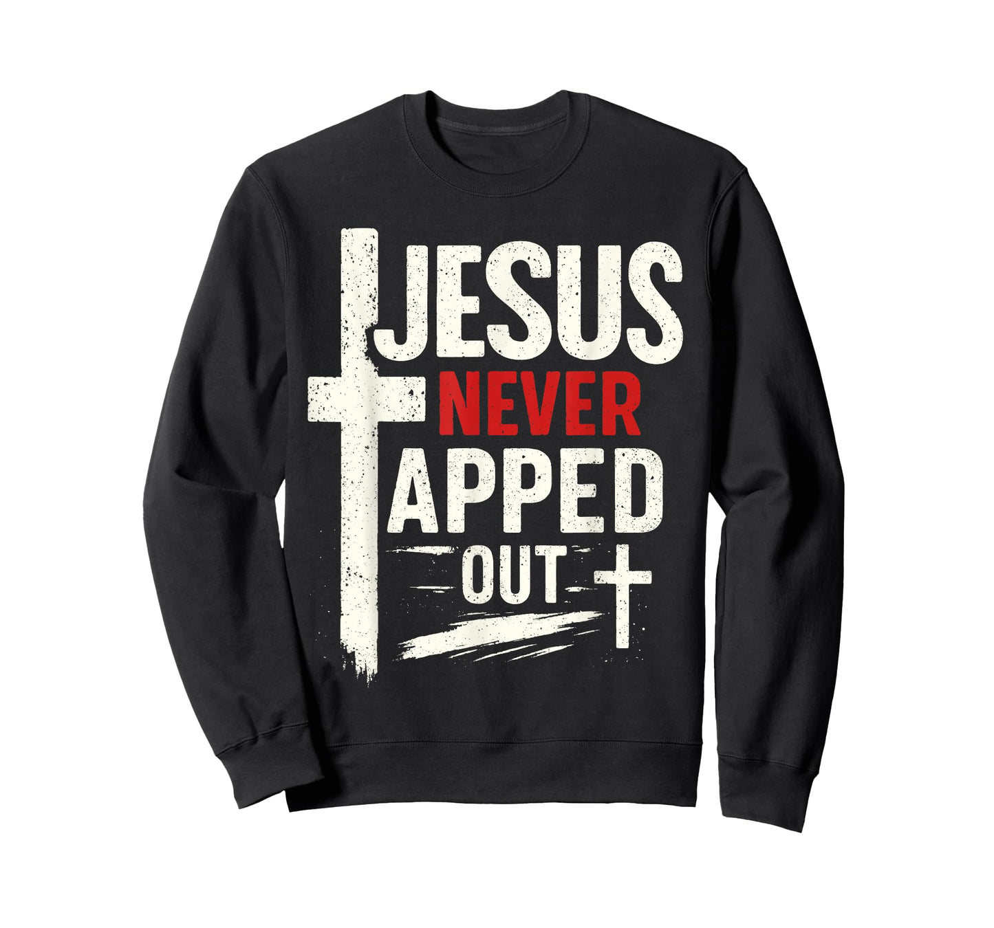 Jesus Never Tapped Out Christian Wrestling Wrestler Wrestle T-Shirt