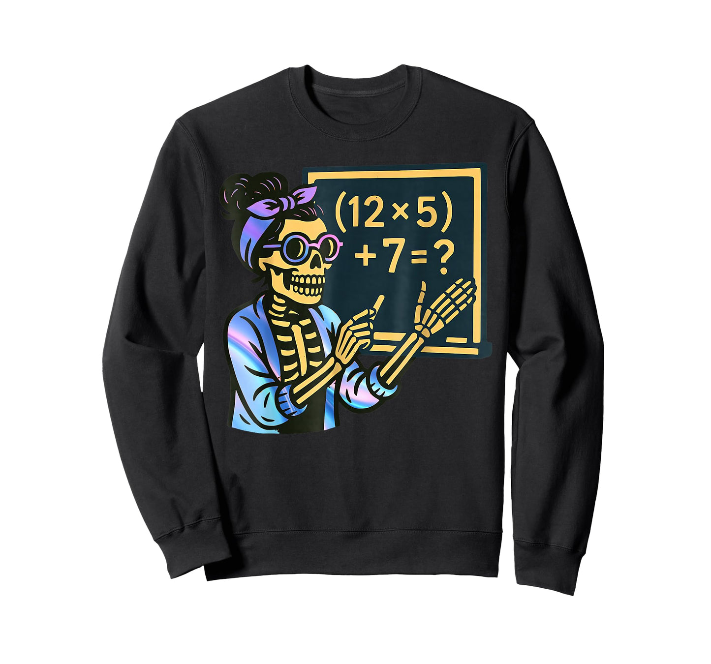 Halloween Teacher Six Seven Meme 6 7 Skeleton Spooky Costume T-Shirt