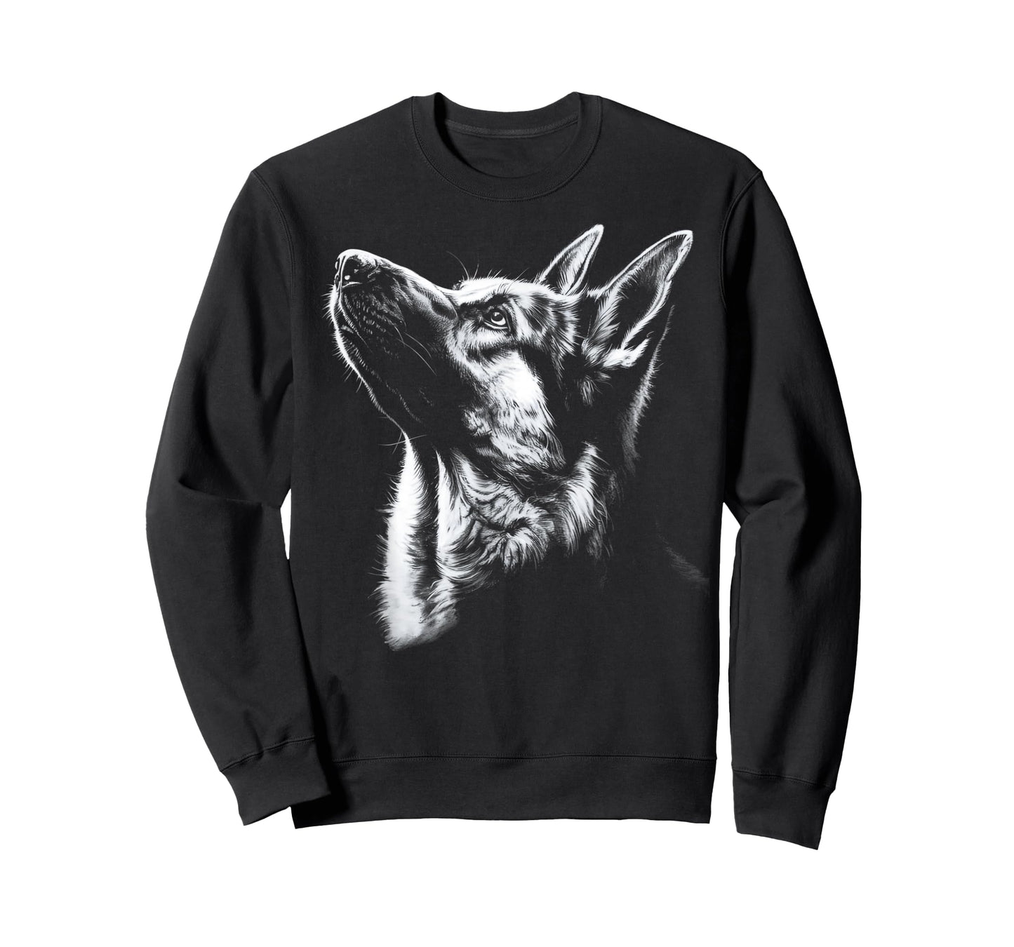 German Shepherd Face Silhouette Graphic Dog Mom Dad Lover T-Shirt