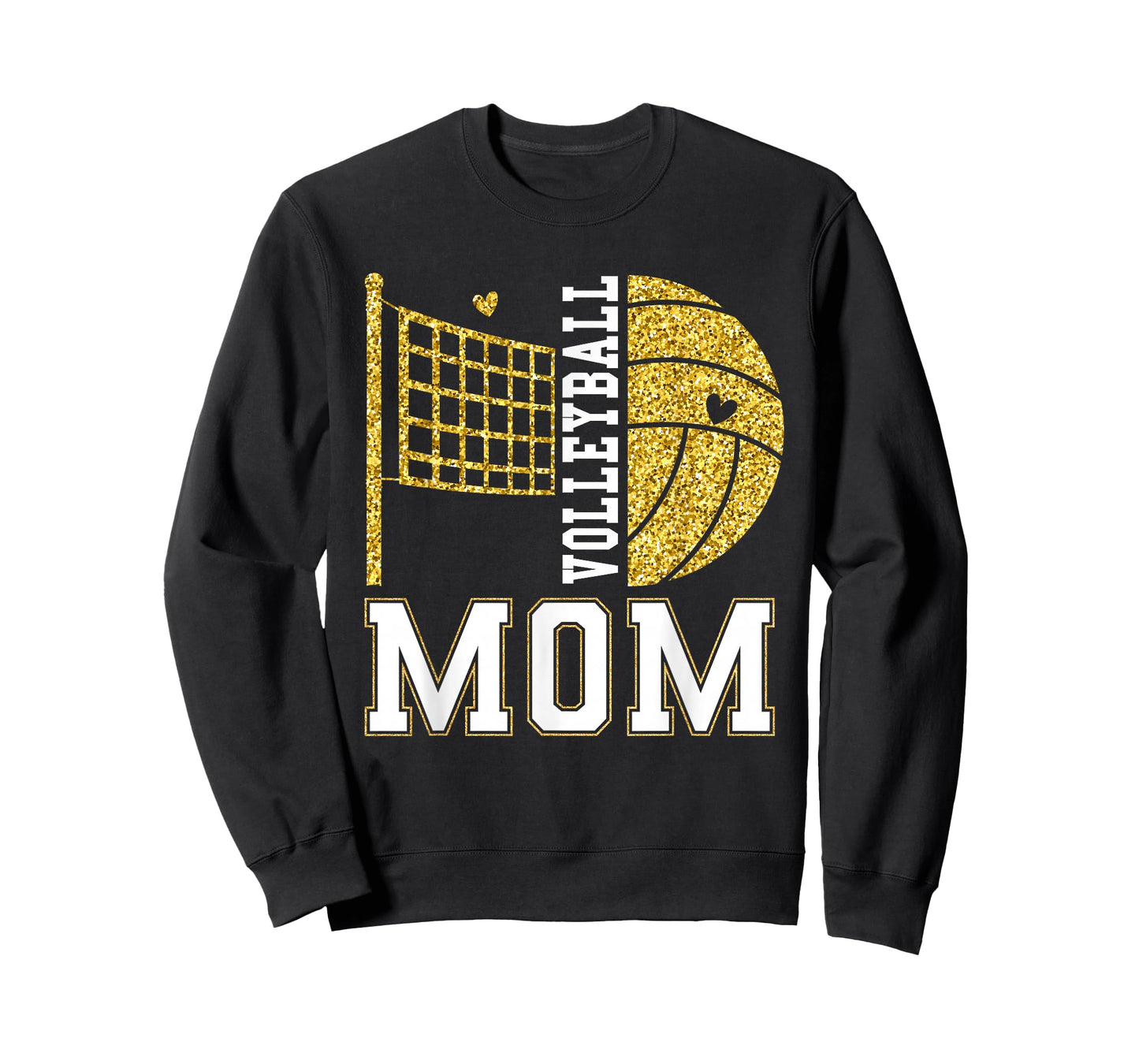 Volleyball Mom Game Day Volleyball Season Mama Girl Gold T-Shirt