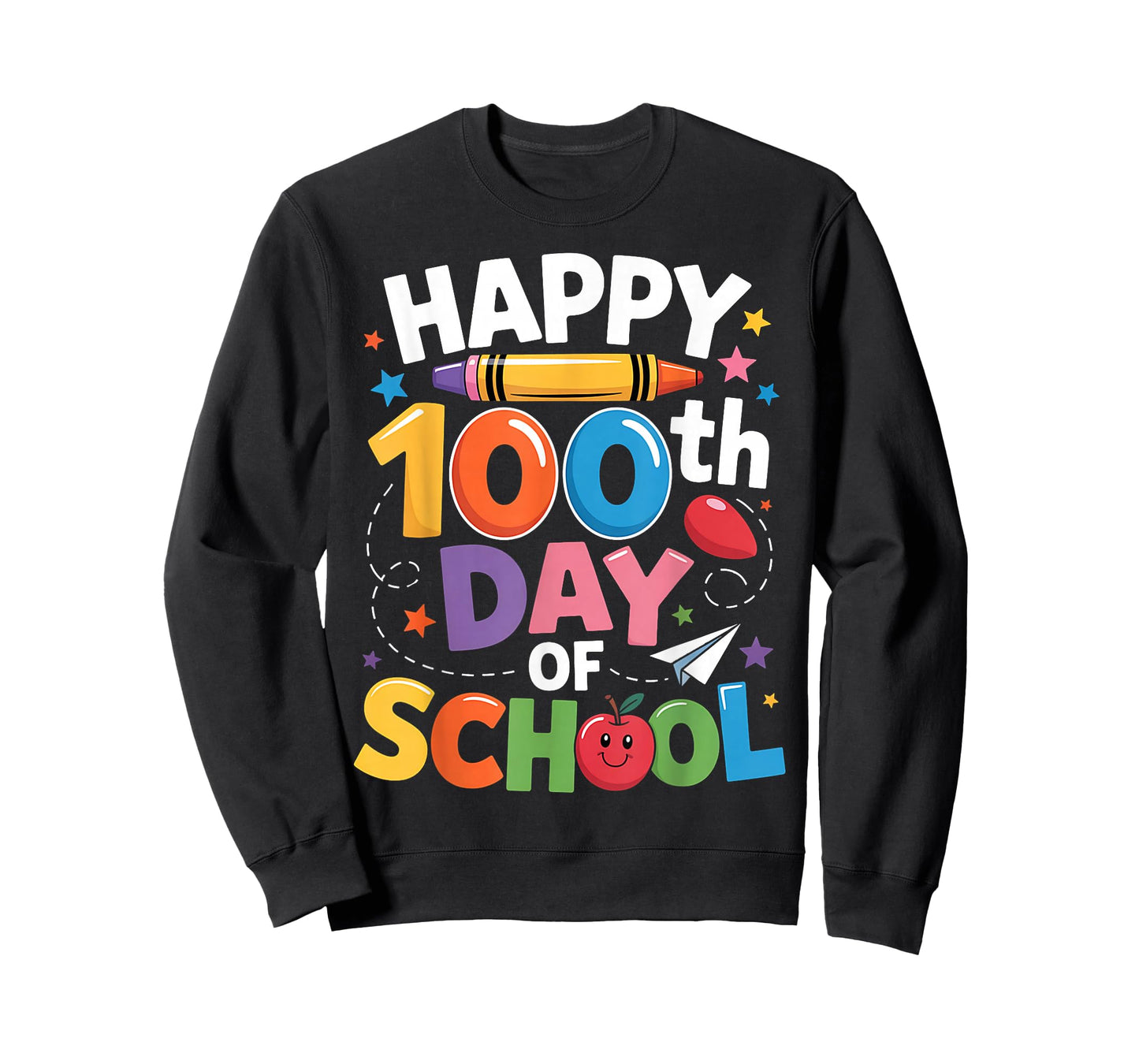 Happy 100th Day of School Kids - Fun & Colorful School T-Shirt