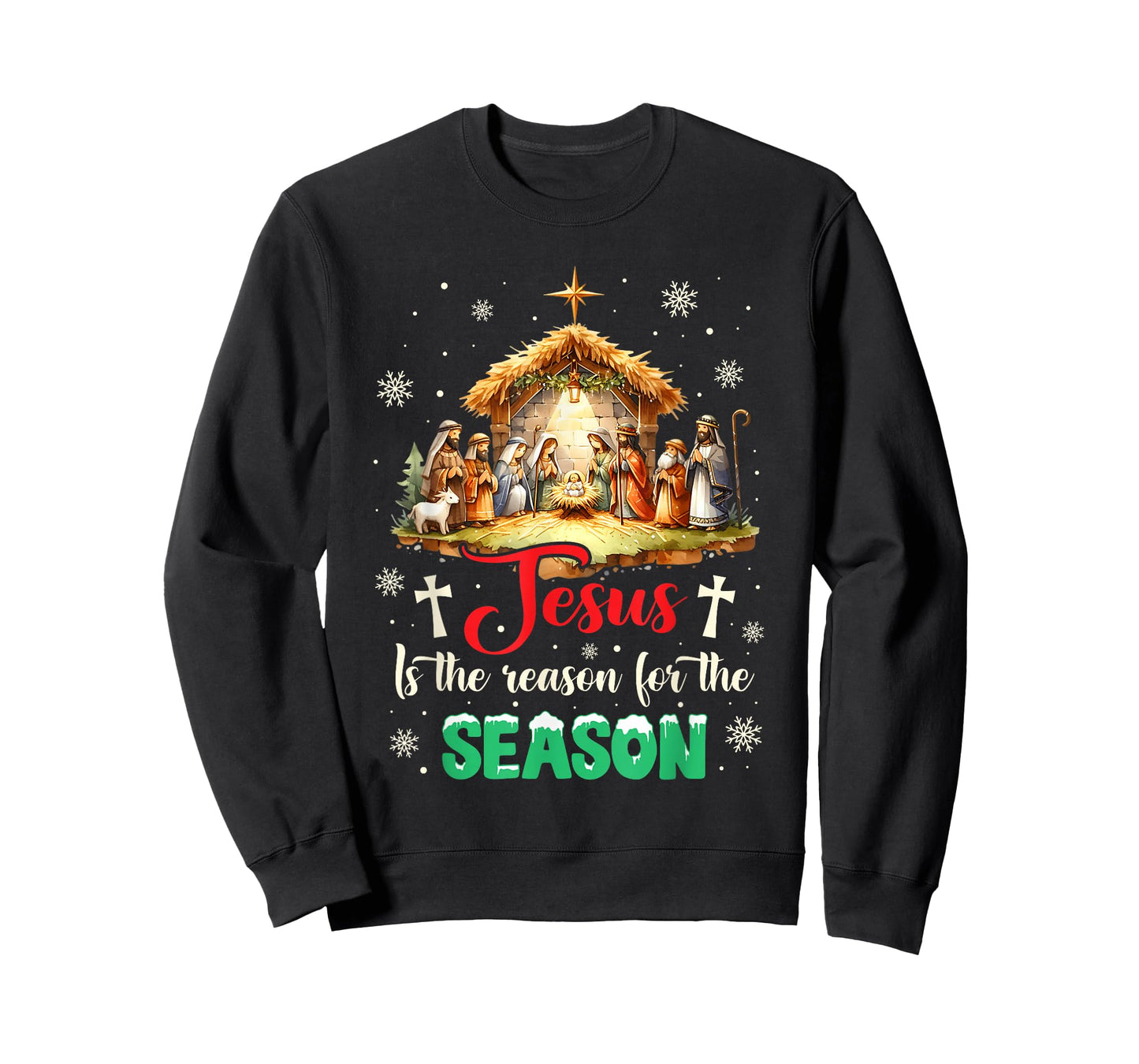 Jesus is The Reason for The Season Christian Faith Christmas T-Shirt