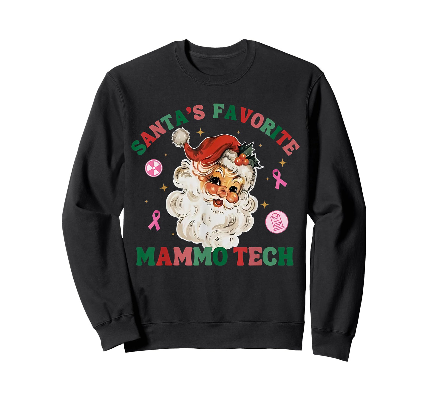 Santa's Favorite Mammo Tech Mammography Tech X-Ray Christmas T-Shirt