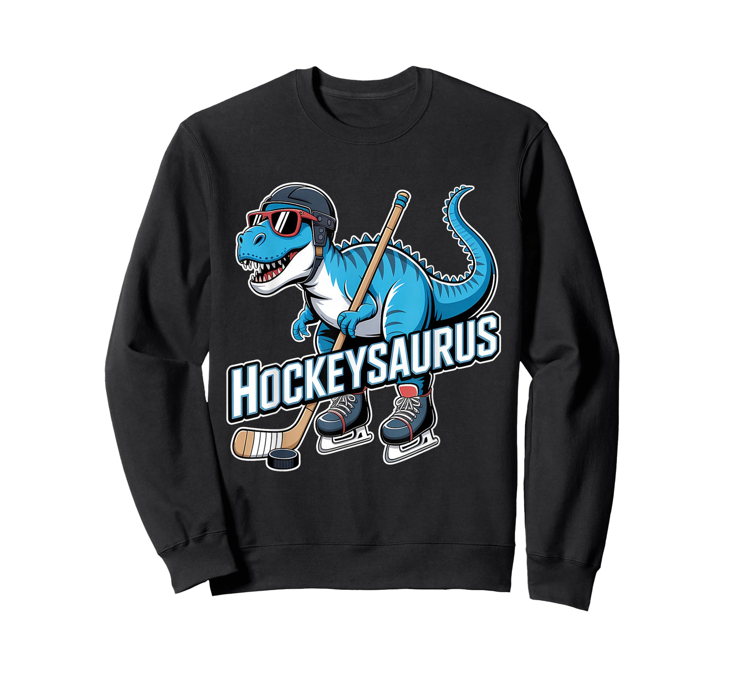 Hockeysaurus Funny Dinosaur T-Rex Dino Ice Hockey Saurus T-Shirt